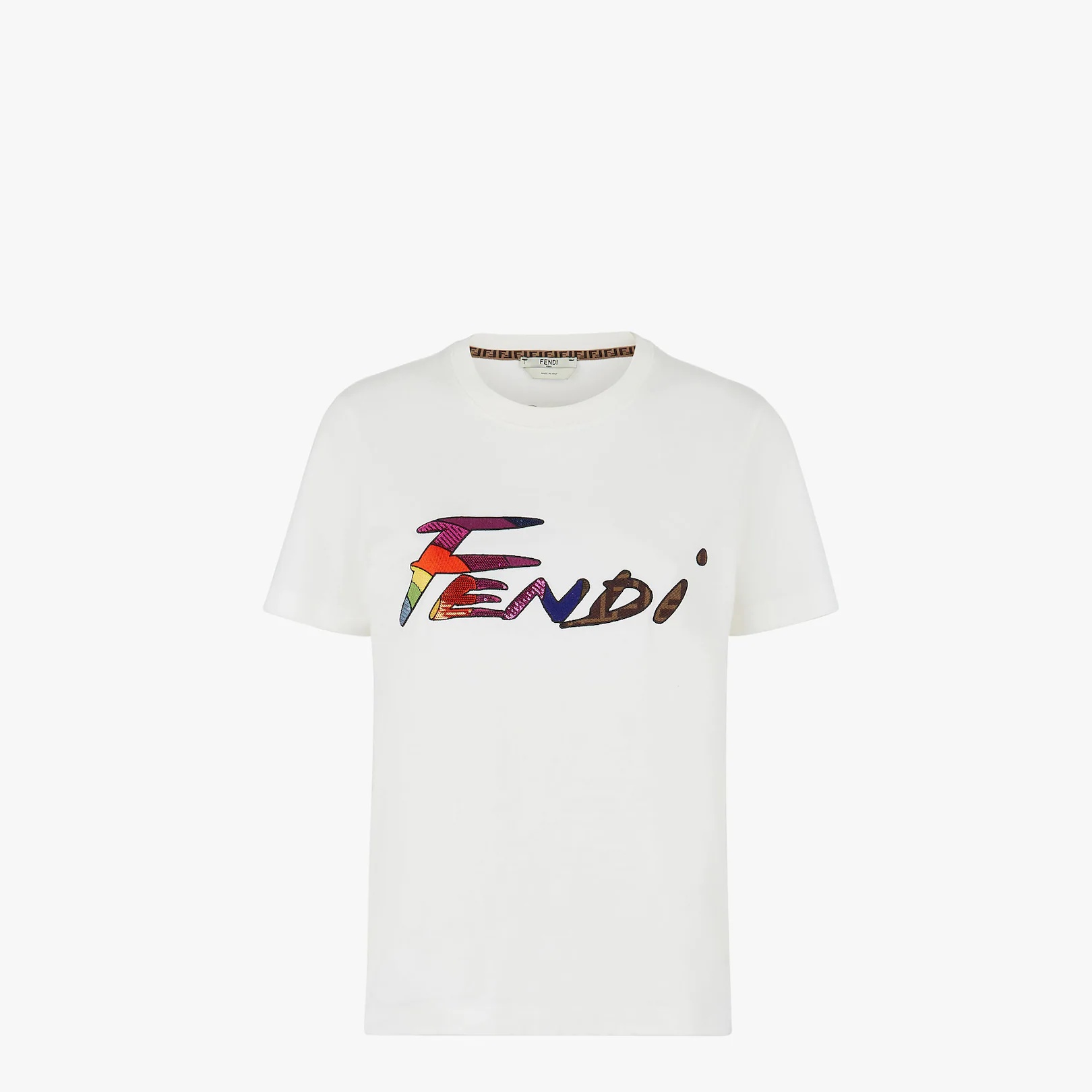 White cotton T-shirt - 1