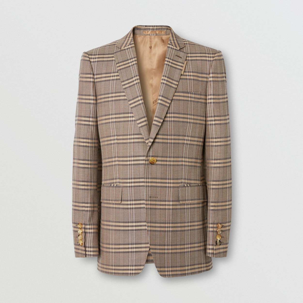 Prince of Wales Check Wool Silk Tailored Jacket - 2