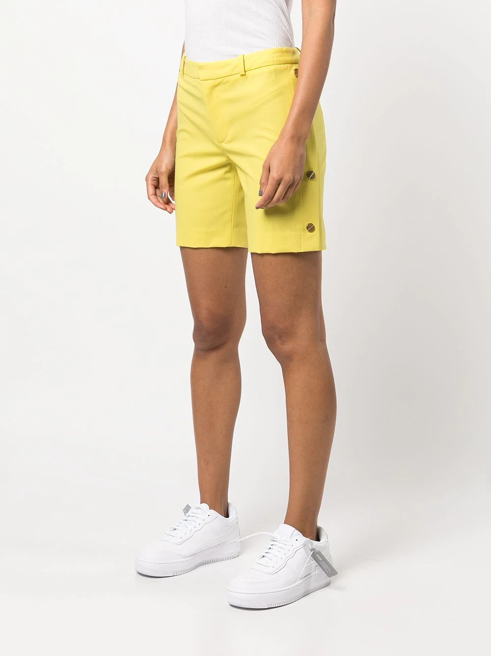 side-button tailored shorts - 3