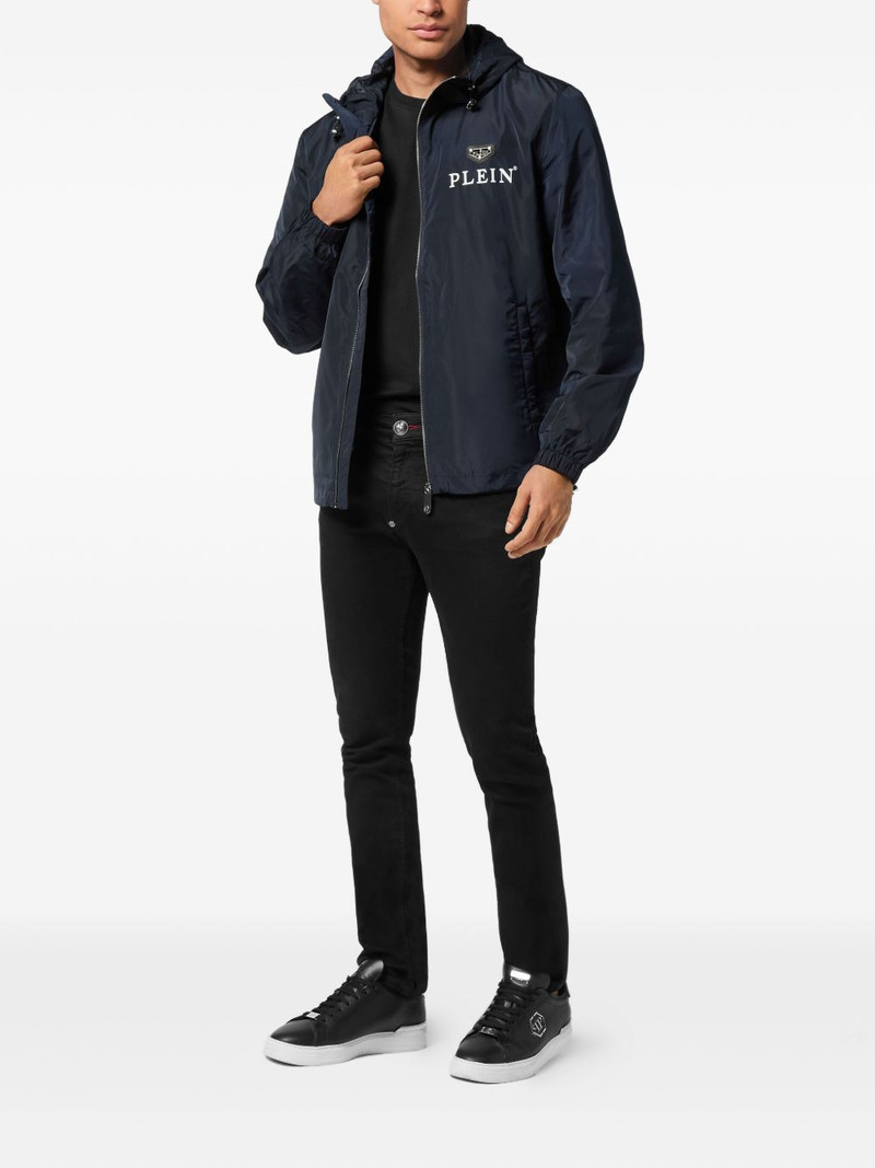 PHILIPP PLEIN logo-plaque hooded jacket outlook
