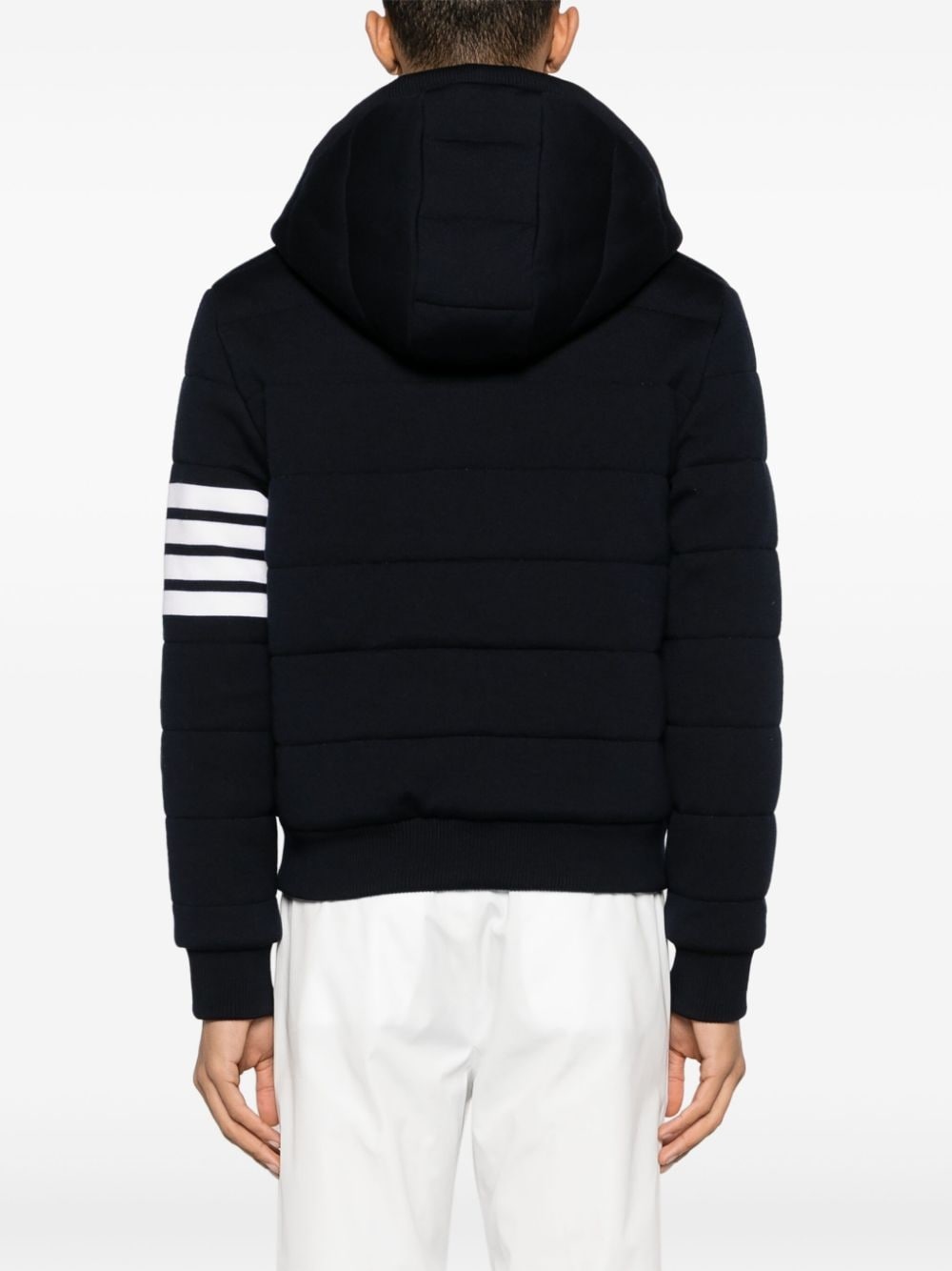 hooded virgin wool bomber jacket - 4