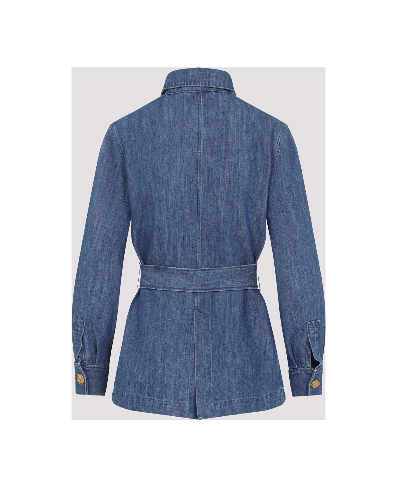 ジャケット Valentino Giacca Sahariana In Denim Valentino Sahariana Belted Waist Denim Jacket | italist