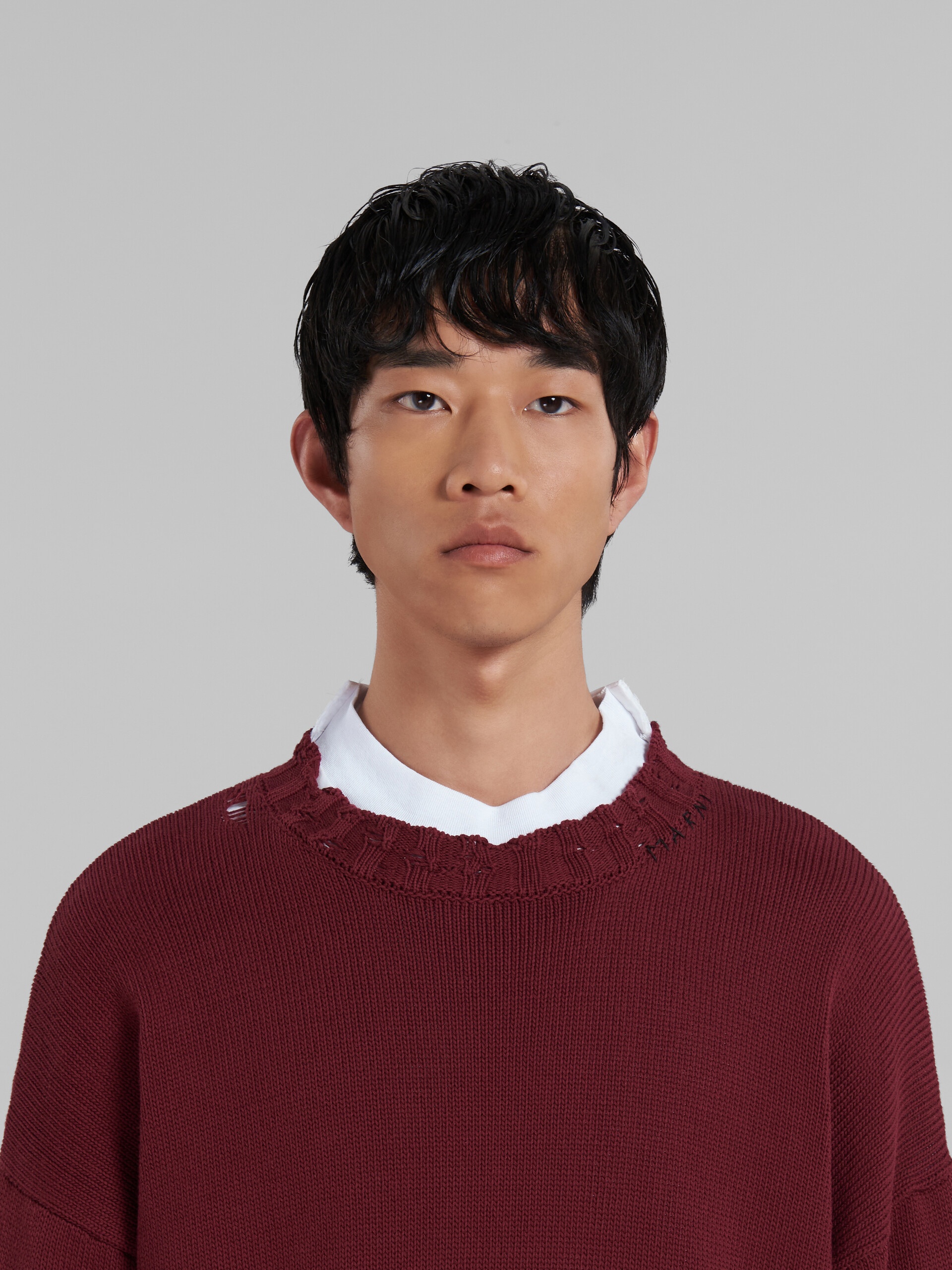 RUBY RED COTTON CREWNECK SWEATER - 4