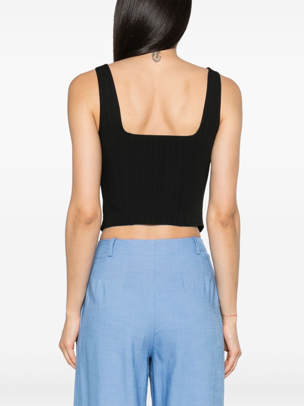 Salot pinstriped crop top - 4