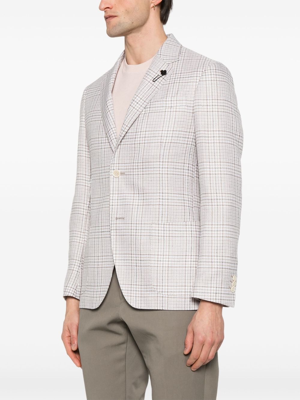 checked blazer - 3
