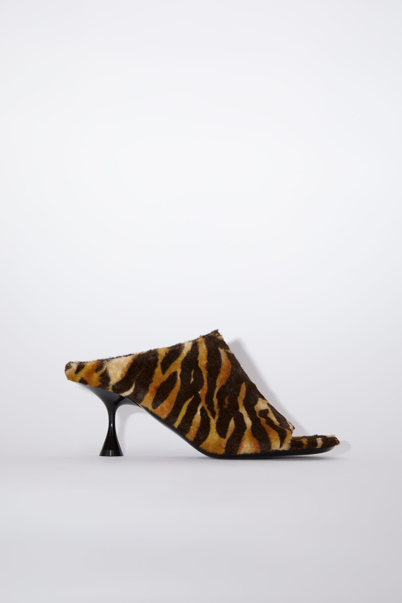 Tiger print mules - Multi beige 1