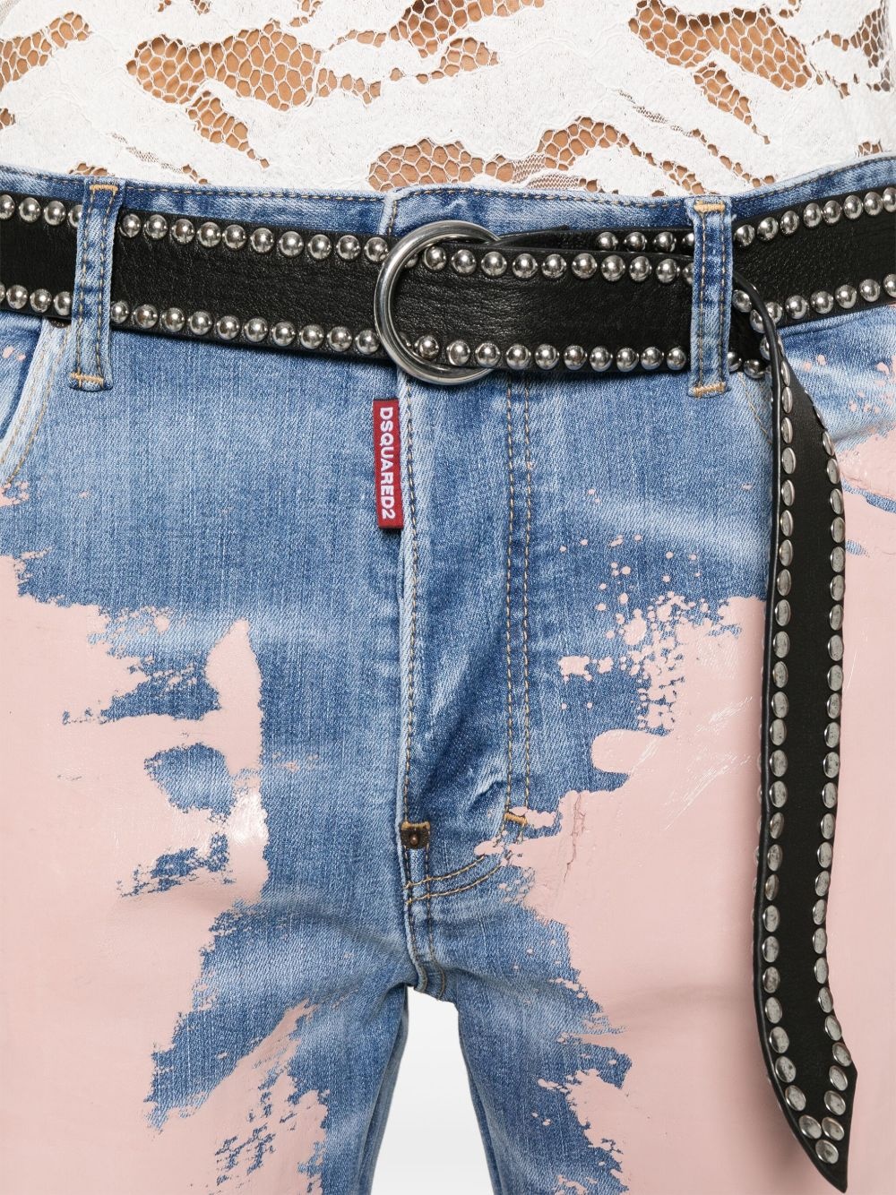 paint-splatter jeans - 5