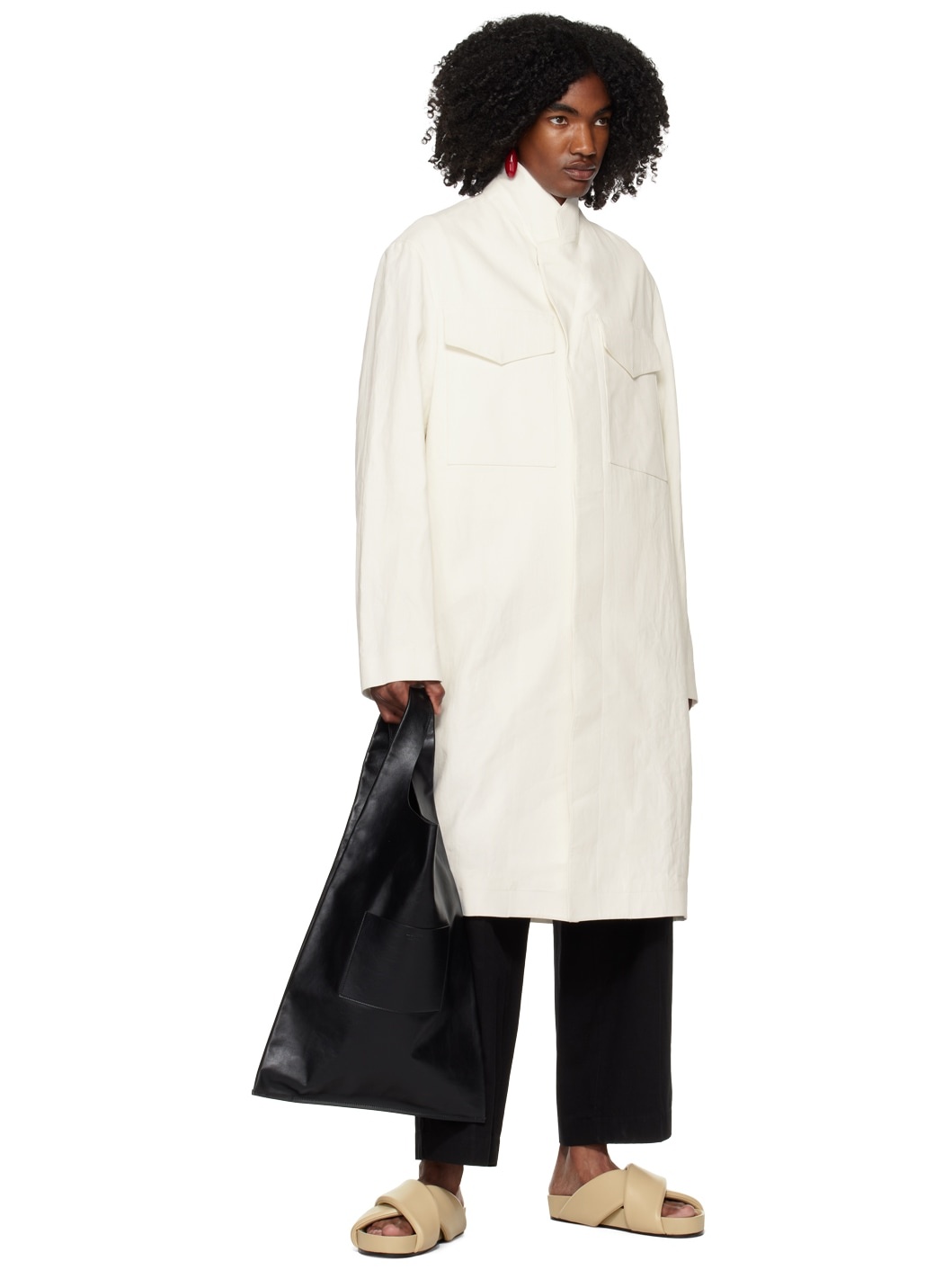 Off-White Flap Pocket Coat - 5