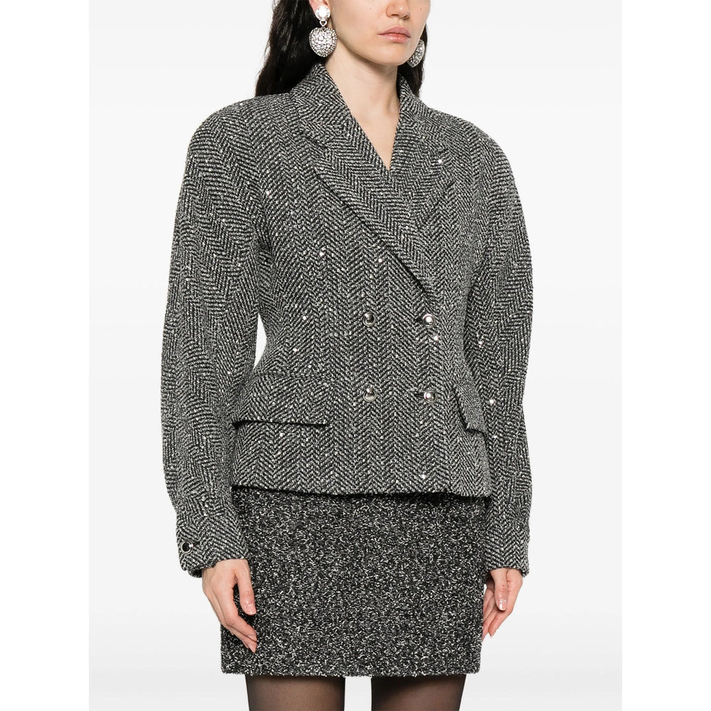 Alessandra Rich Grey Jackets - Blazers Women - 5