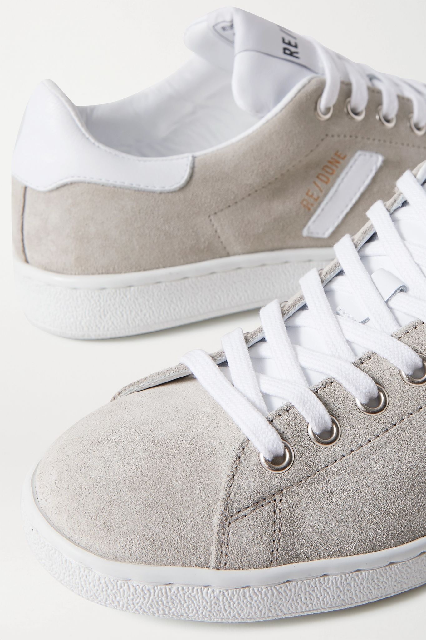 70s Tennis leather-trimmed suede sneakers - 4