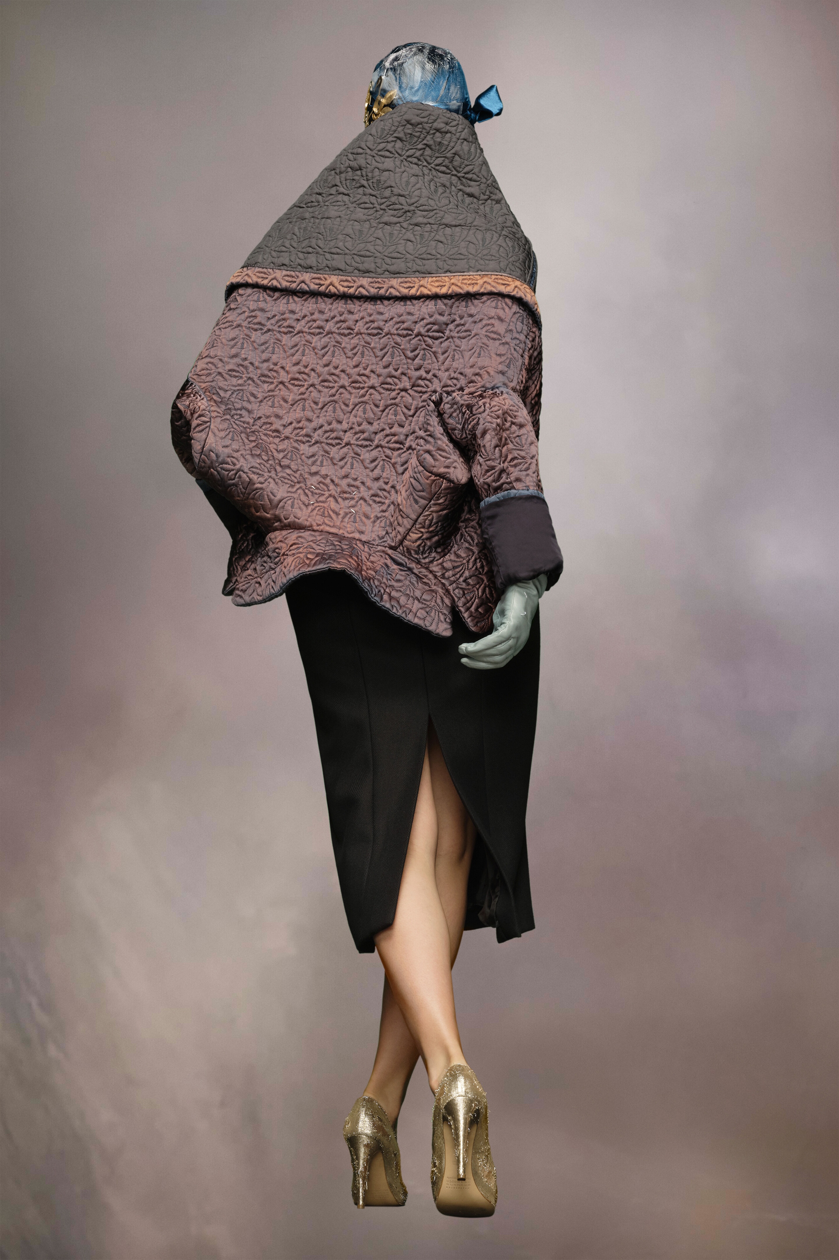 Quilted satin caban - 4