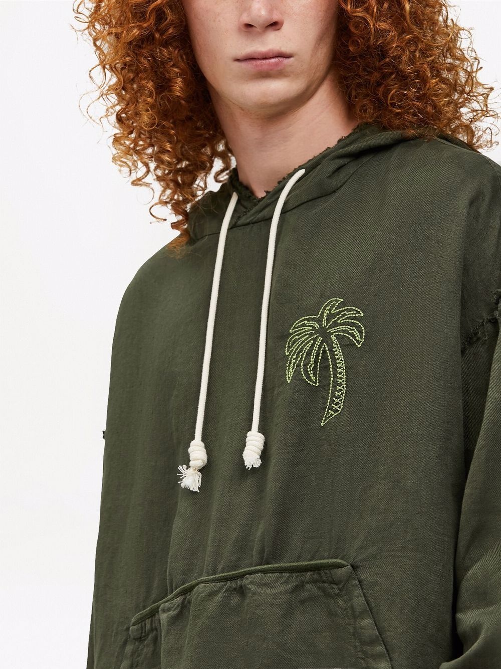 Palm Tree-embroidered hoodie - 6