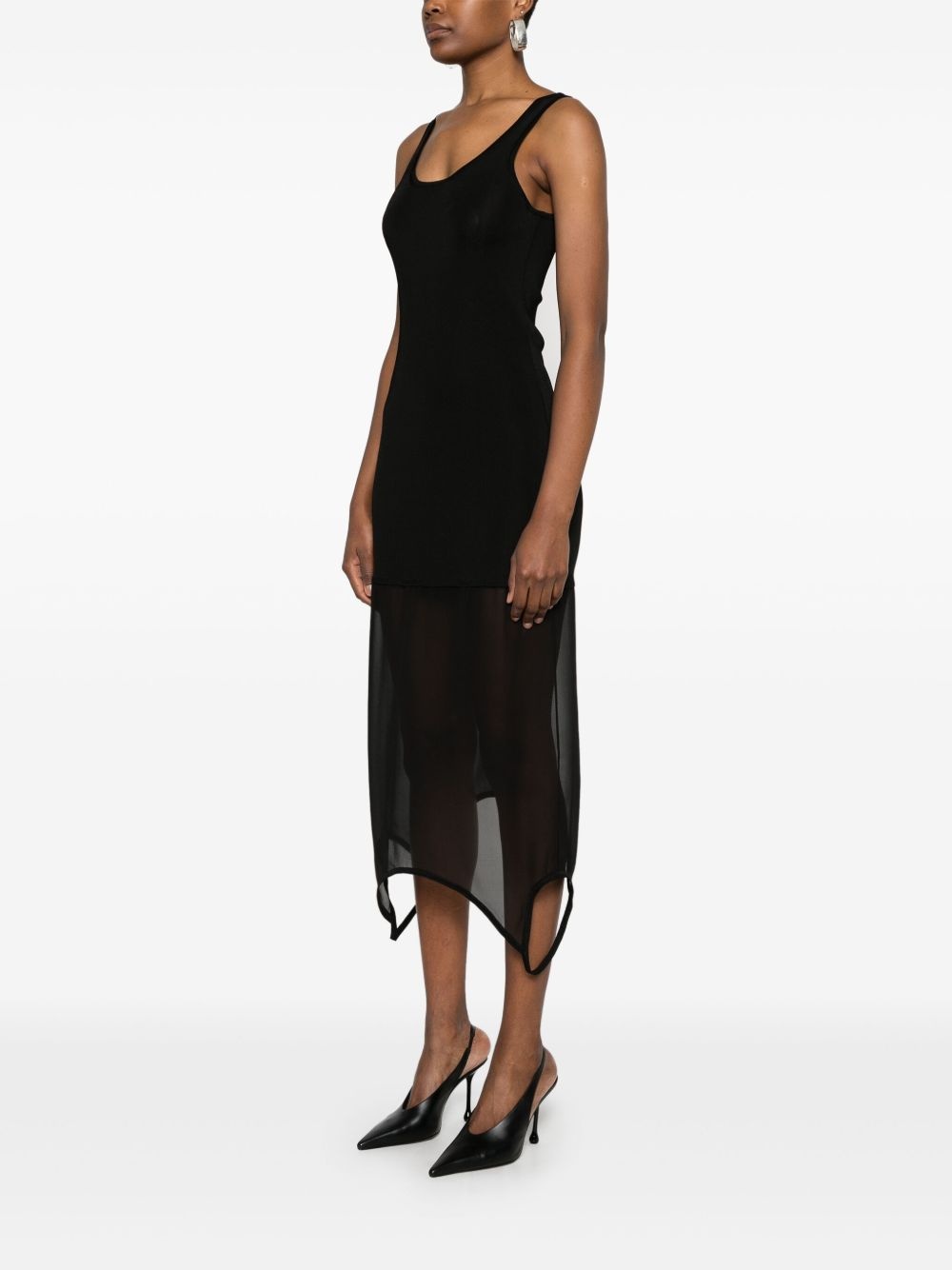trompe-l’oeil-effect midi dress - 3
