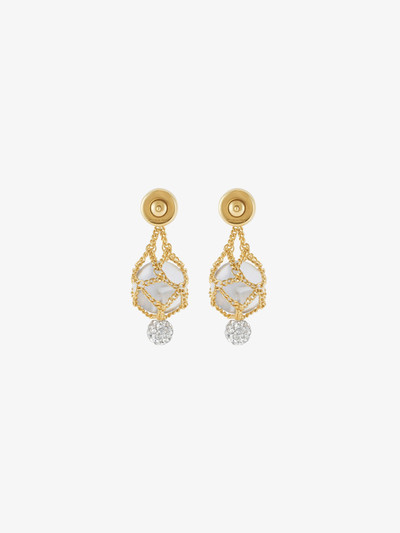 Givenchy PEARLING EARRINGS IN METAL WITH PEARLS AND CRYSTALS outlook