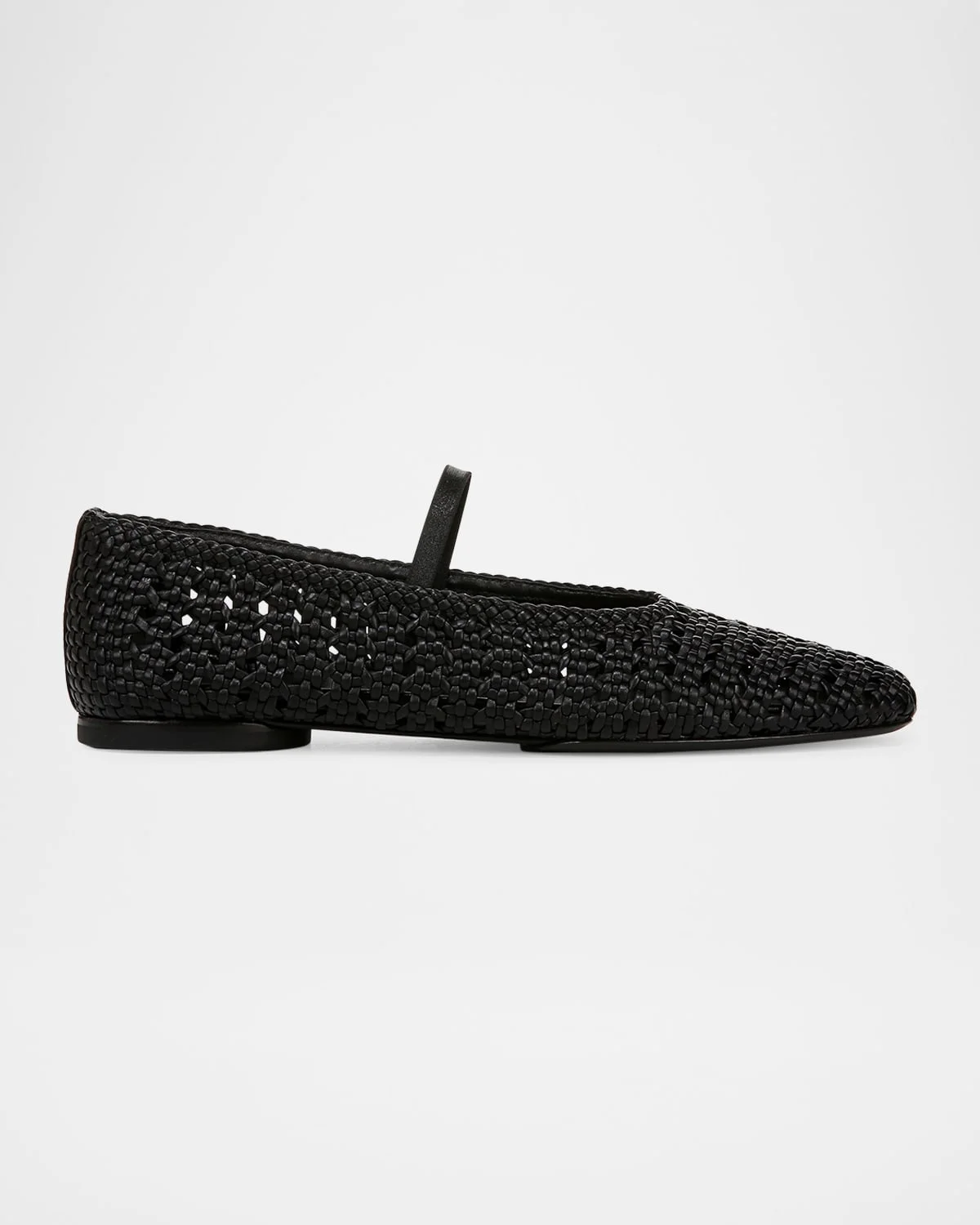 Vivian Crochet Leather Mary Jane Ballerina Flats - 1
