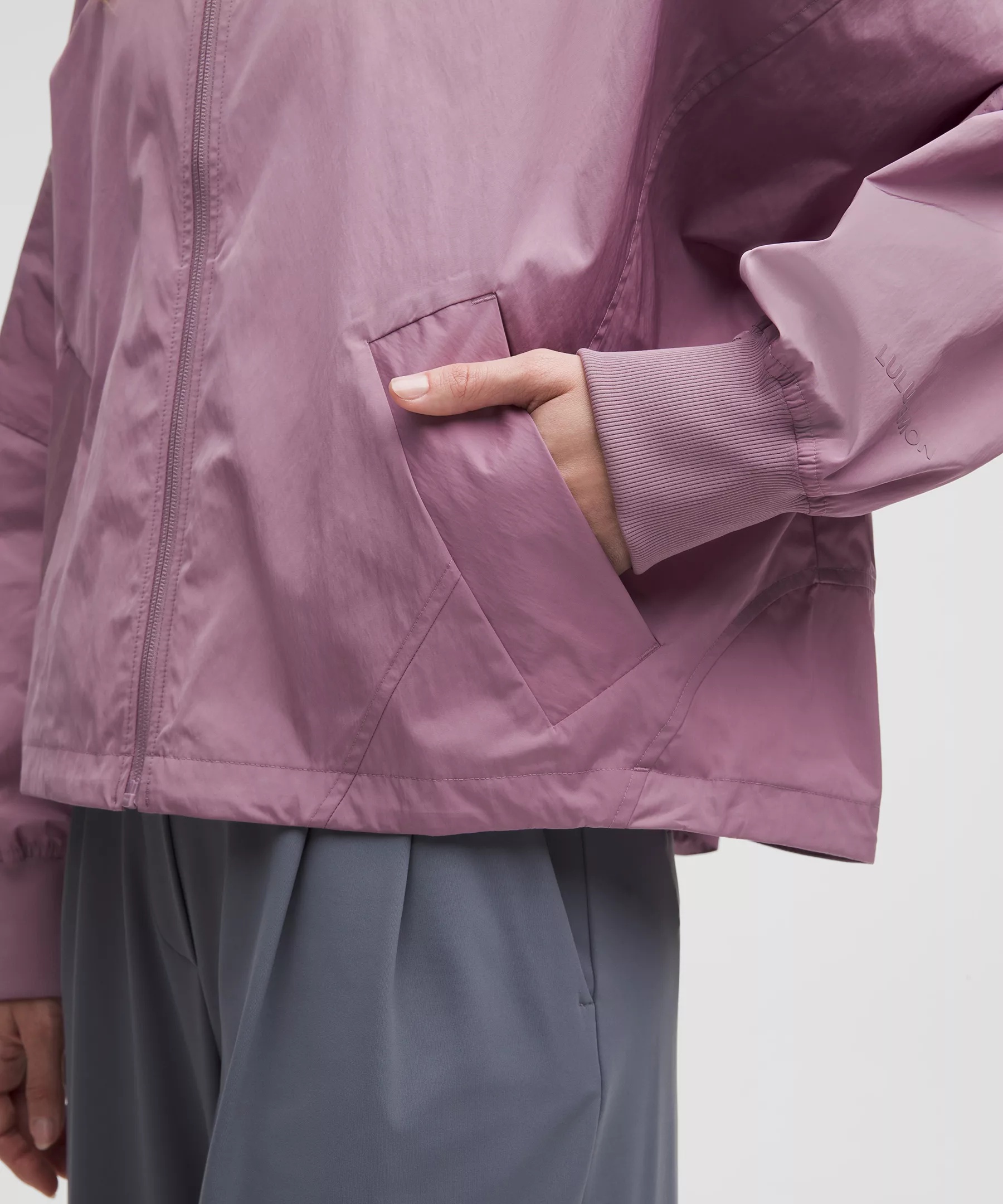 Lightweight Hem-Cinch Bomber Jacket - 5