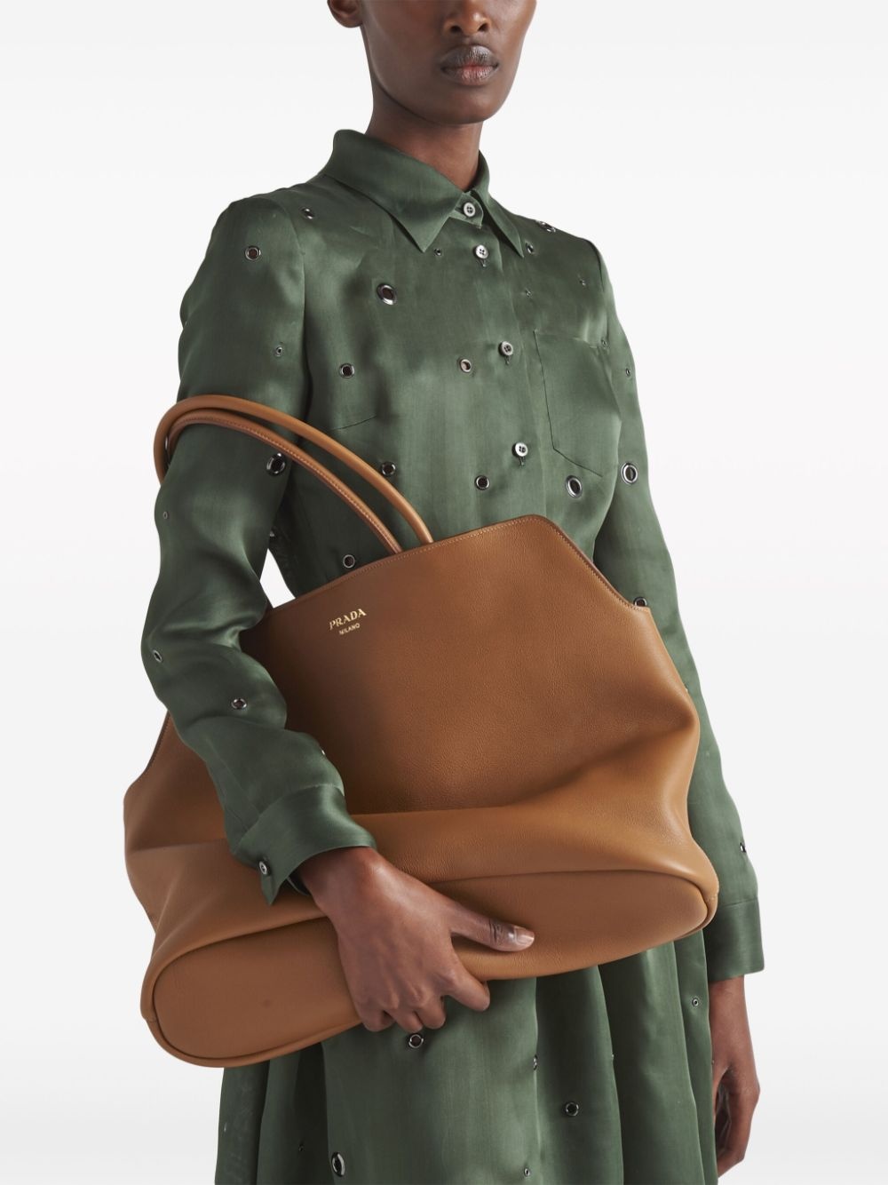 large leather tote bag - 2