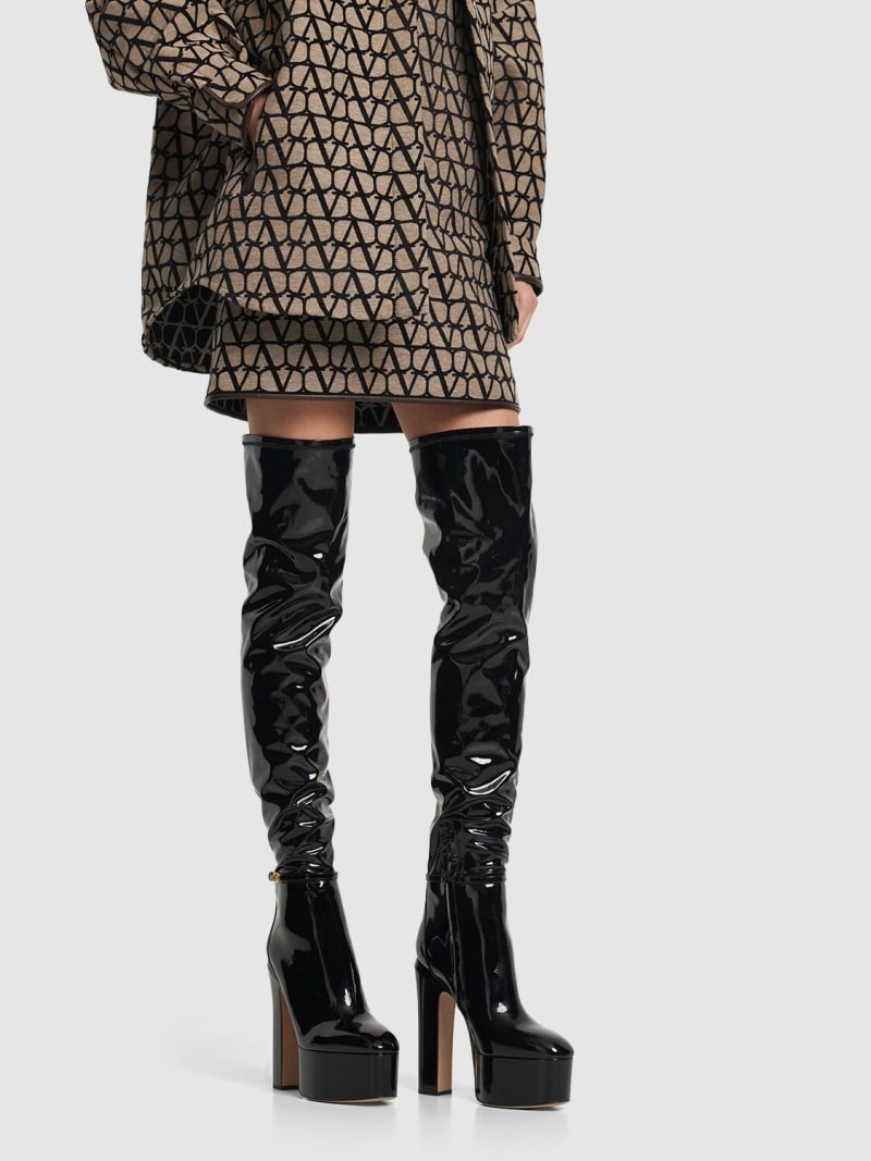 155mm Tan-go over-the-knee boots - 2