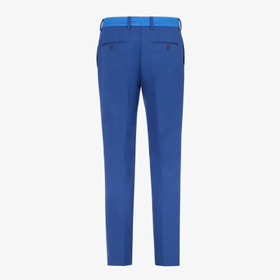 FENDI Blue wool pants outlook