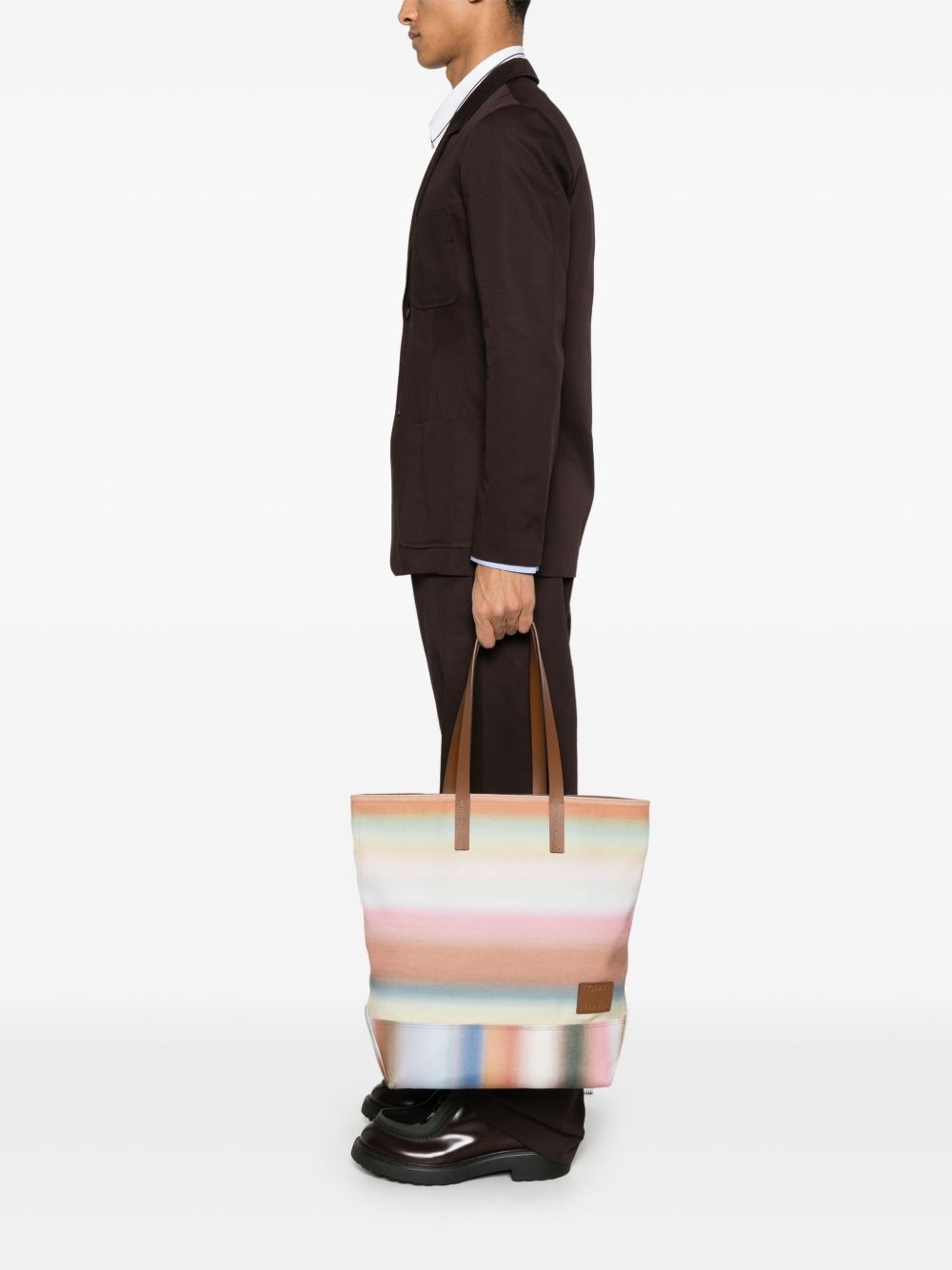 striped tote bag - 2