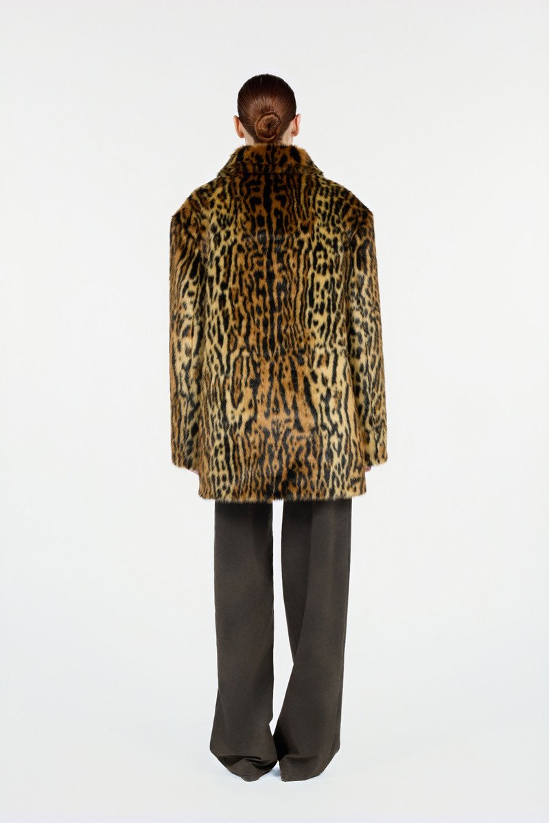 Roberto Cavalli Leopard Print Faux Fur Coat 4