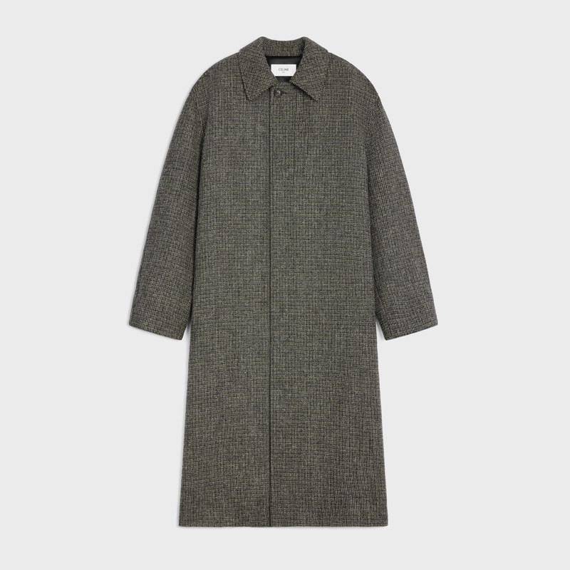 mac coat IN CHECKED WOOL TWEED 1