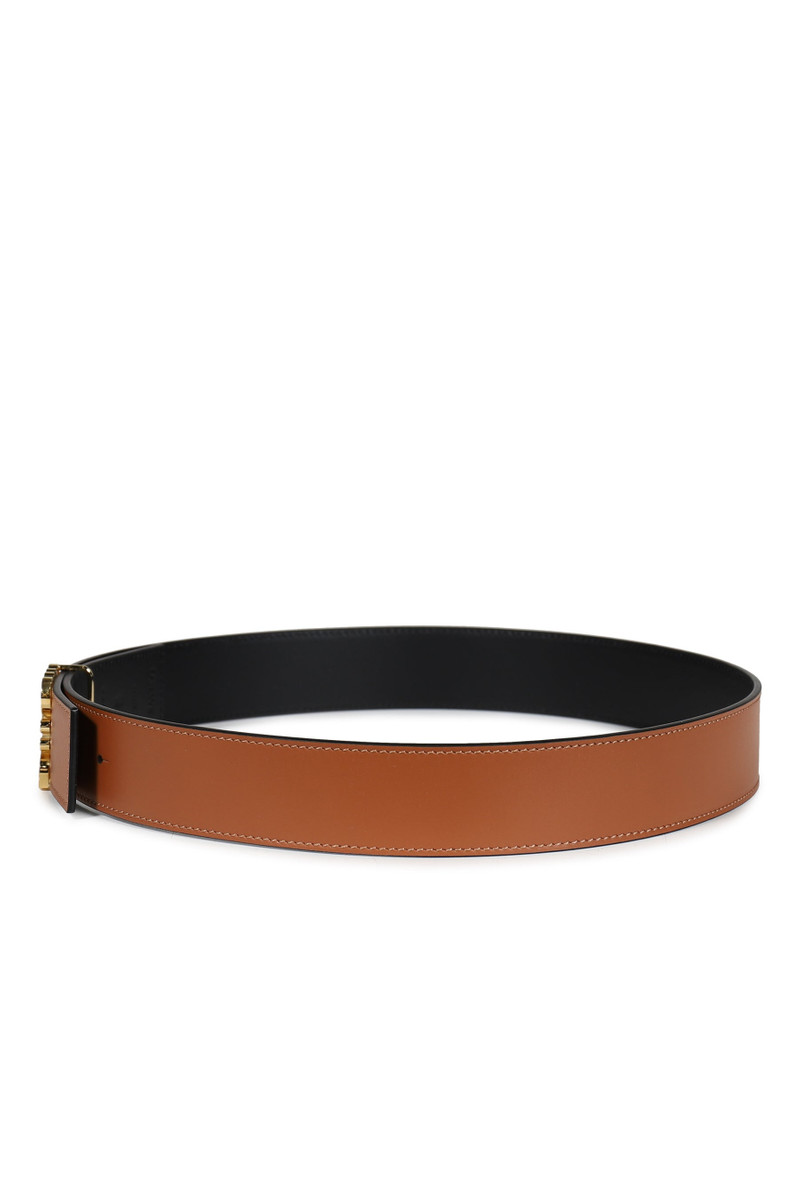 Loewe ANAGRAM REVERSIBLE 4CM BELT / TAN BLK GLD outlook