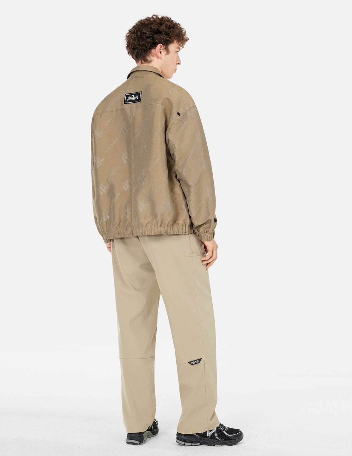 Monogram Logo Jacquard Oversized Coach Jacket - 4