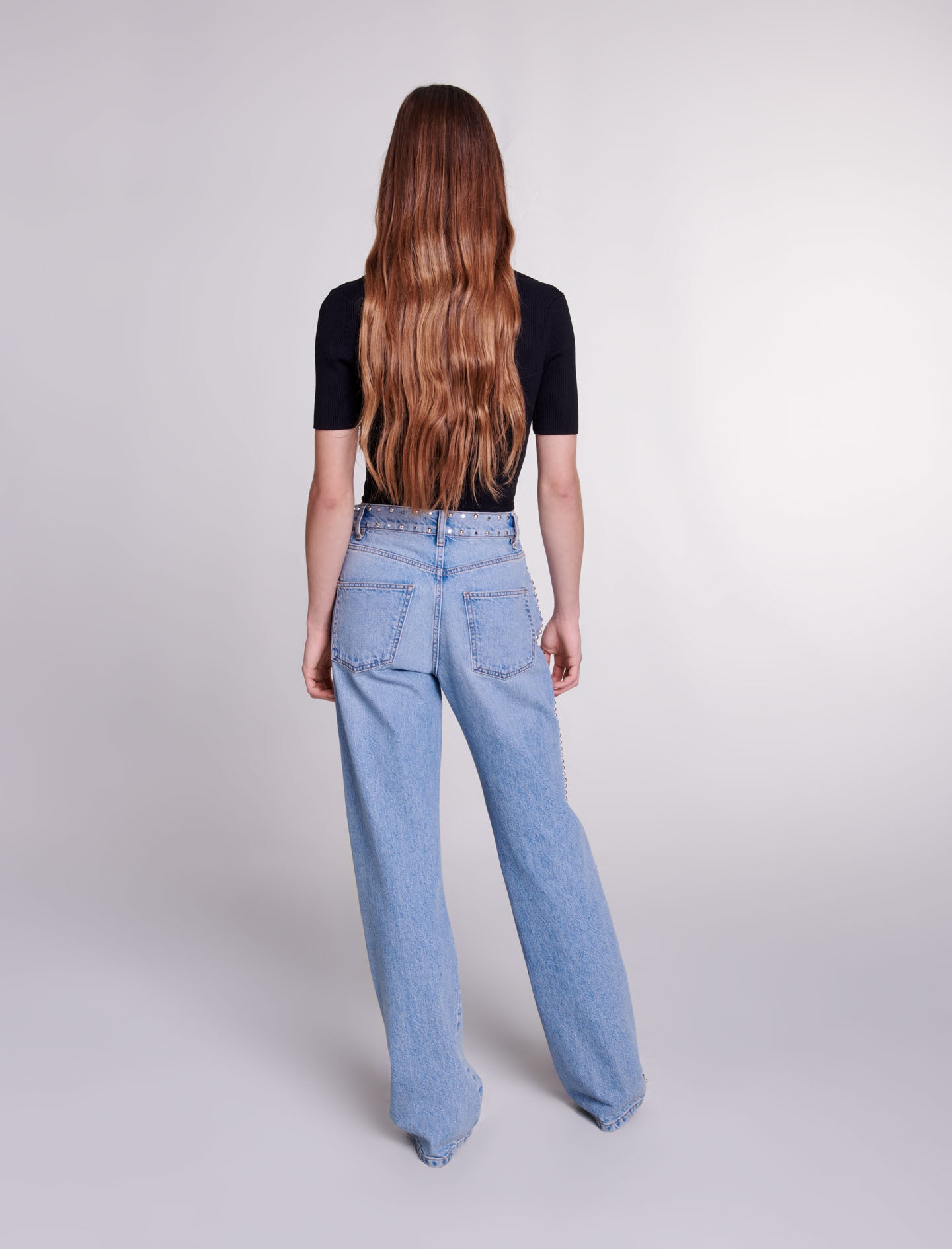 Knit crop top with ties - 5