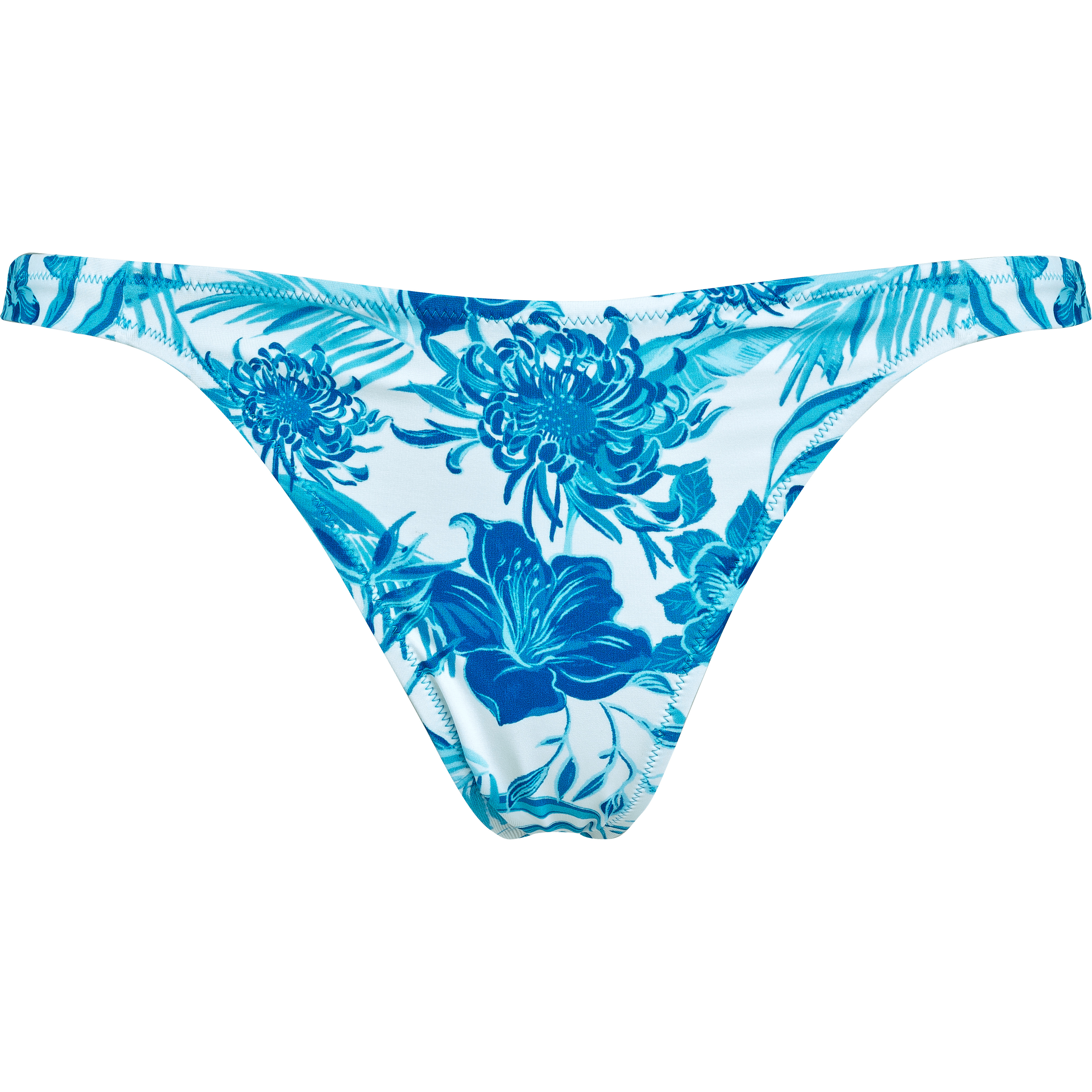 Women Tanga Bikini Bottom Tahiti Flowers - 1