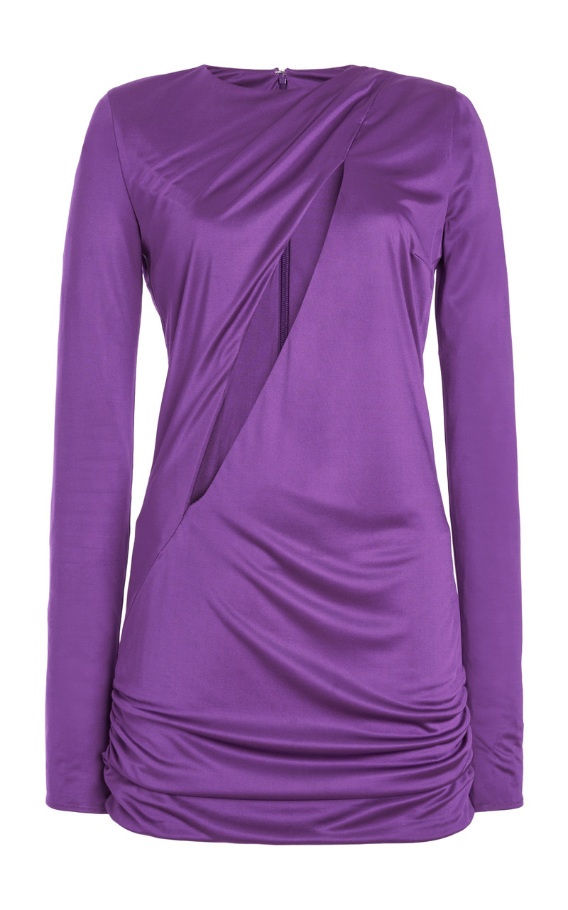 Cutout Jersey Mini Dress purple - 1