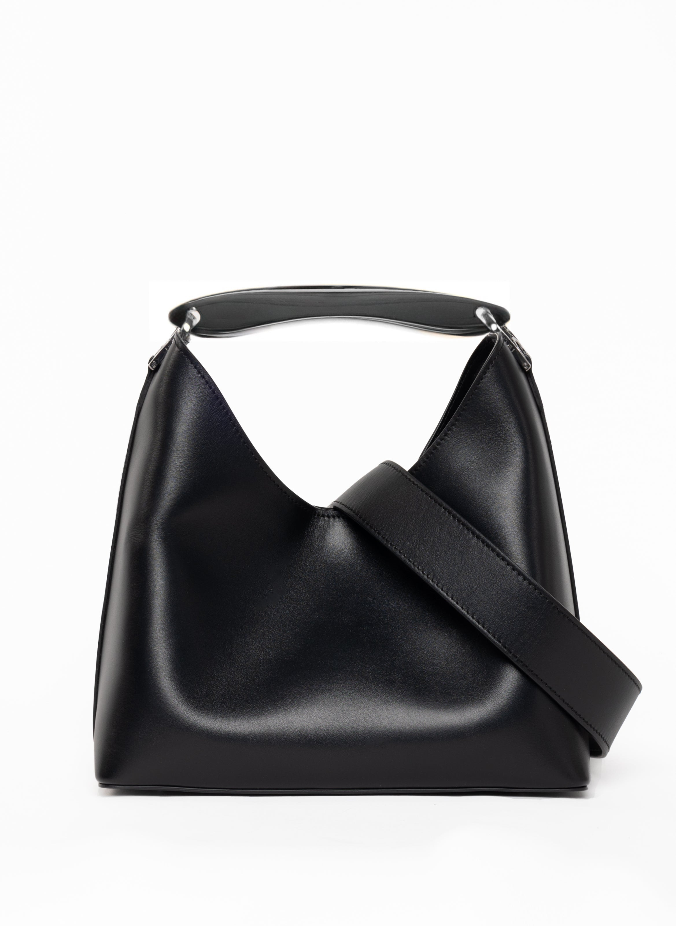 Boomerang Leather Black/Silver Hardware - 4