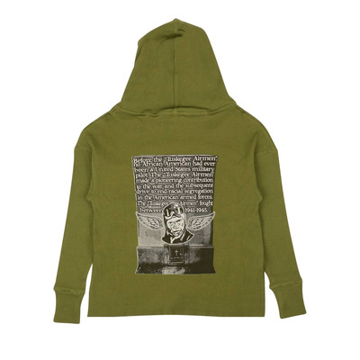 WHO DECIDES WAR Who Decides War x Barriers NY Tuskegee Hoodie 'Green' outlook