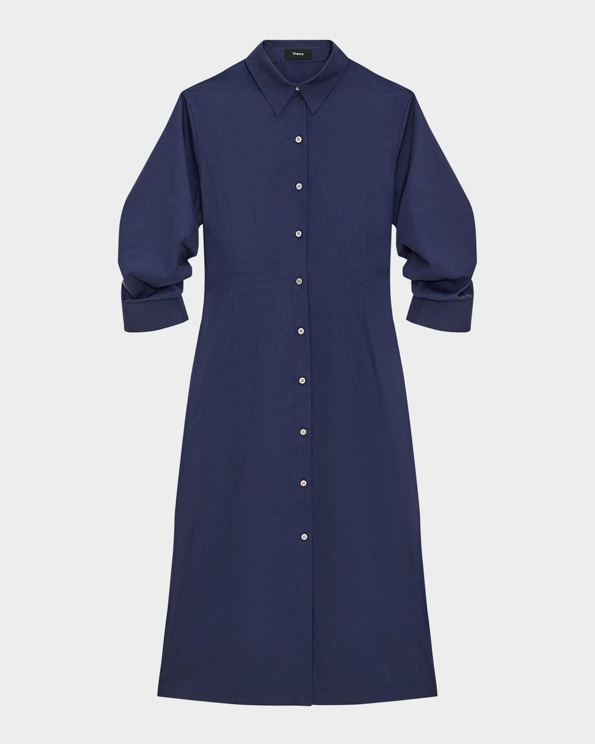 Fixed-Sleeve Poplin Shirtdress - 1