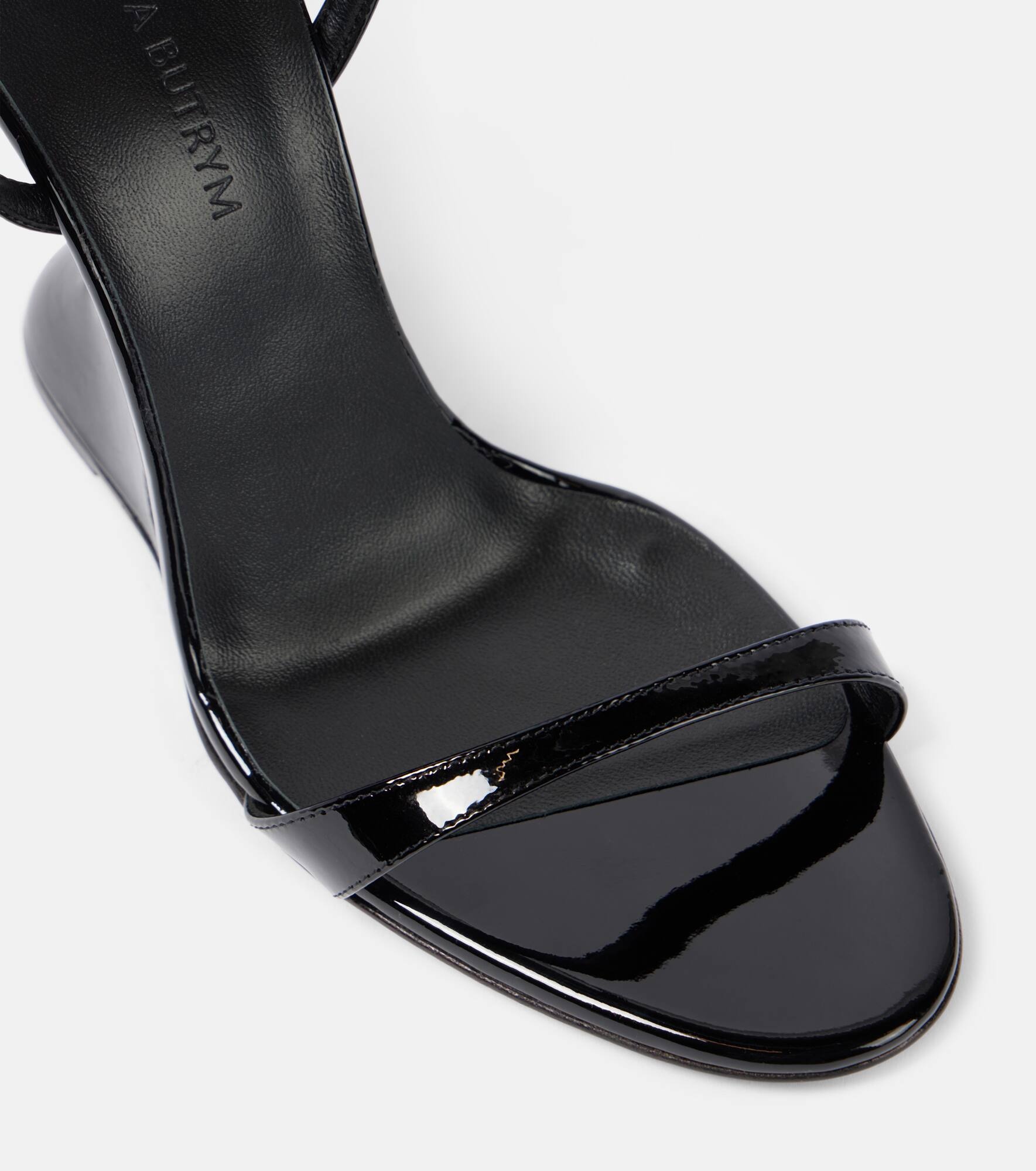105 patent leather wedge sandals - 5