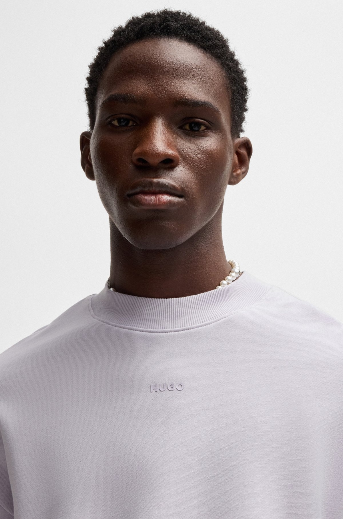 RELAXED-FIT SWEATSHIRT IN COTTON TERRY WITH LOGO PRINT - 3