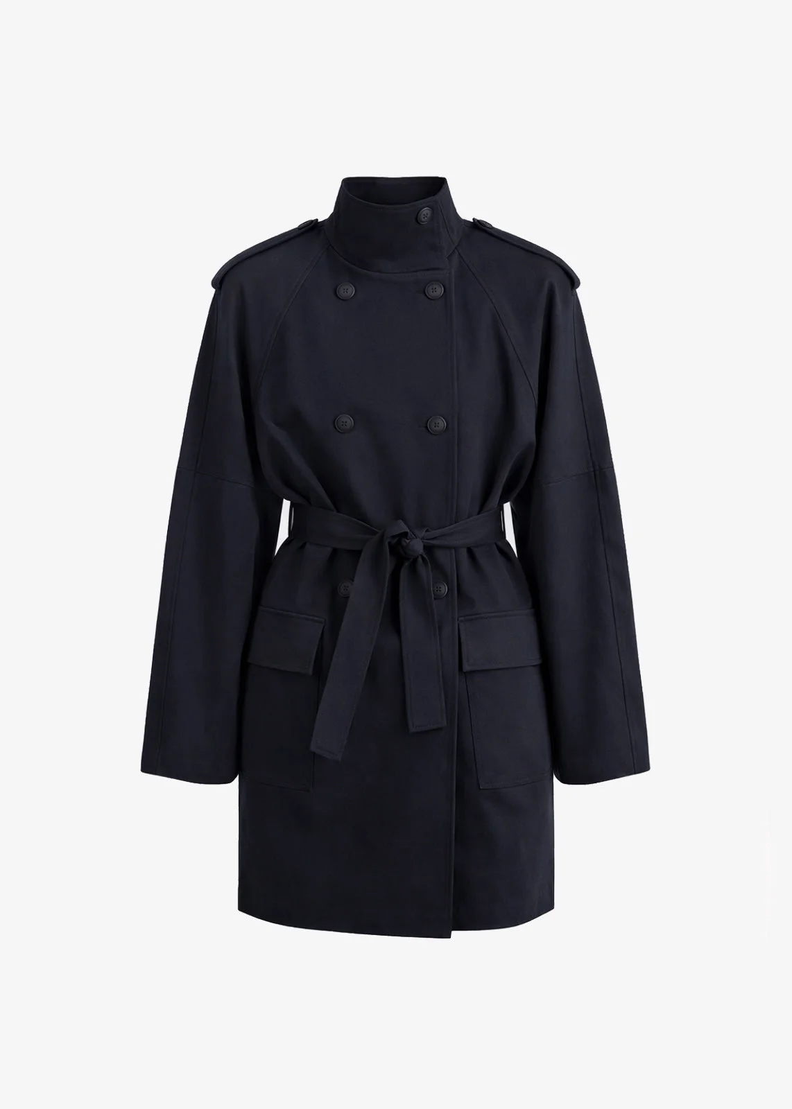 Tess Midi Short Trench - Navy - 1