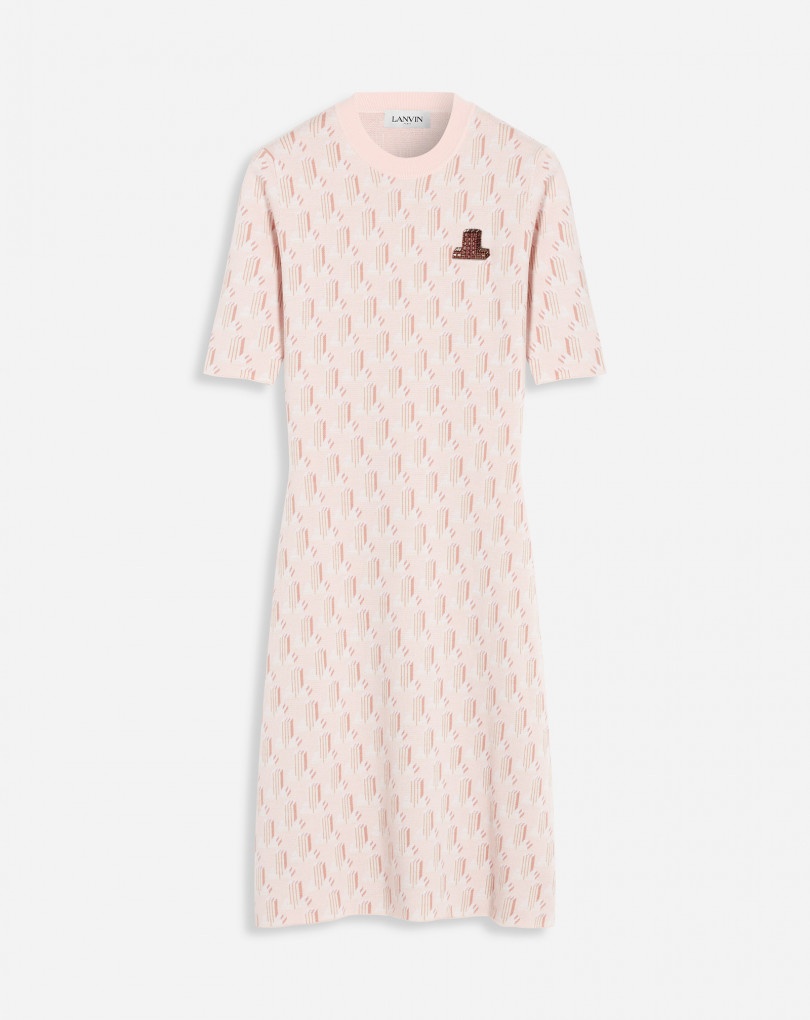 3D JL SHORT-SLEEVED KNIT DRESS - 1