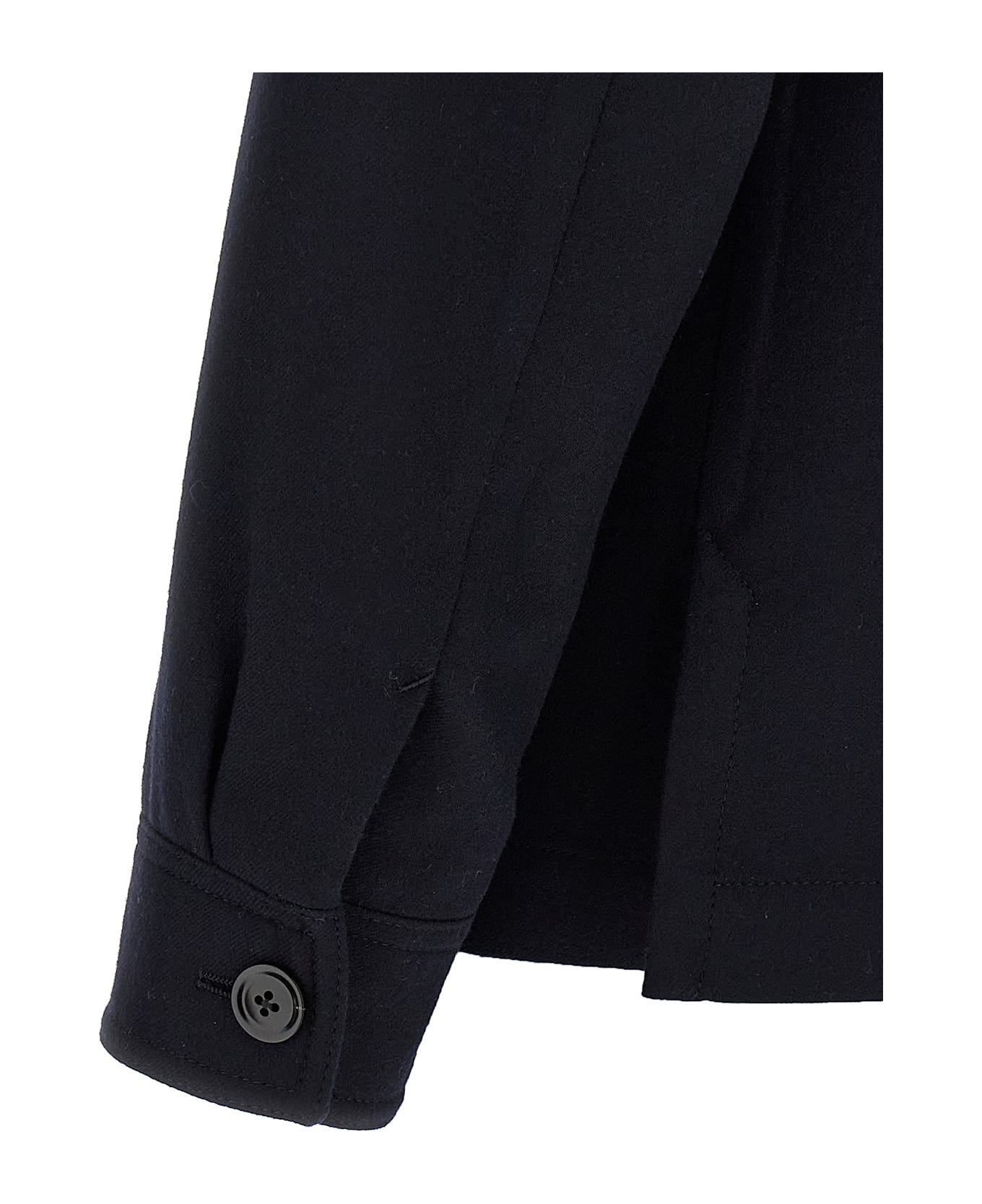 'double Splittable Light Wool' Overshirt - 4