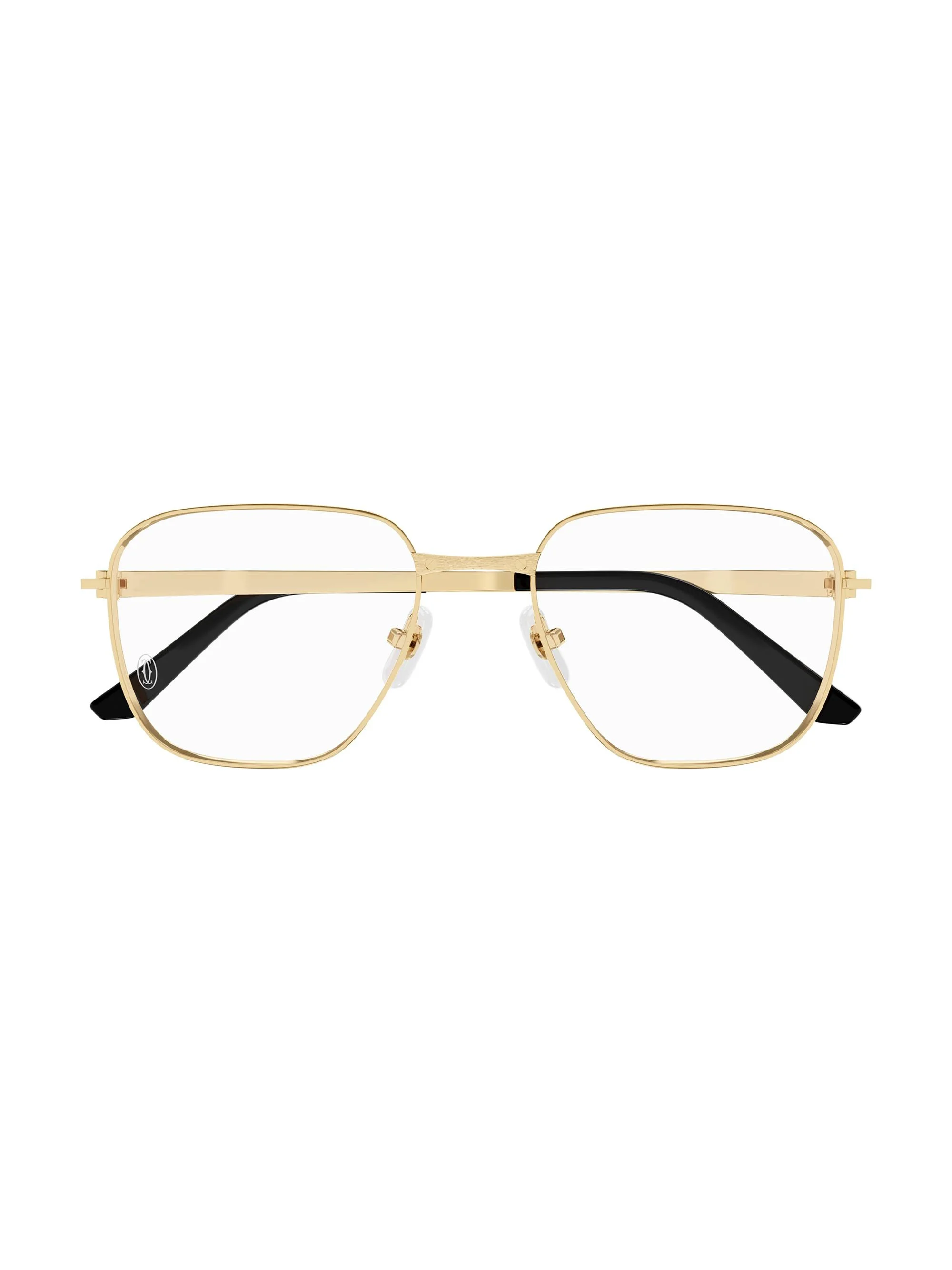 Men's Santos Classic 56MM Square Optical Glasses - Gold Clear - 1