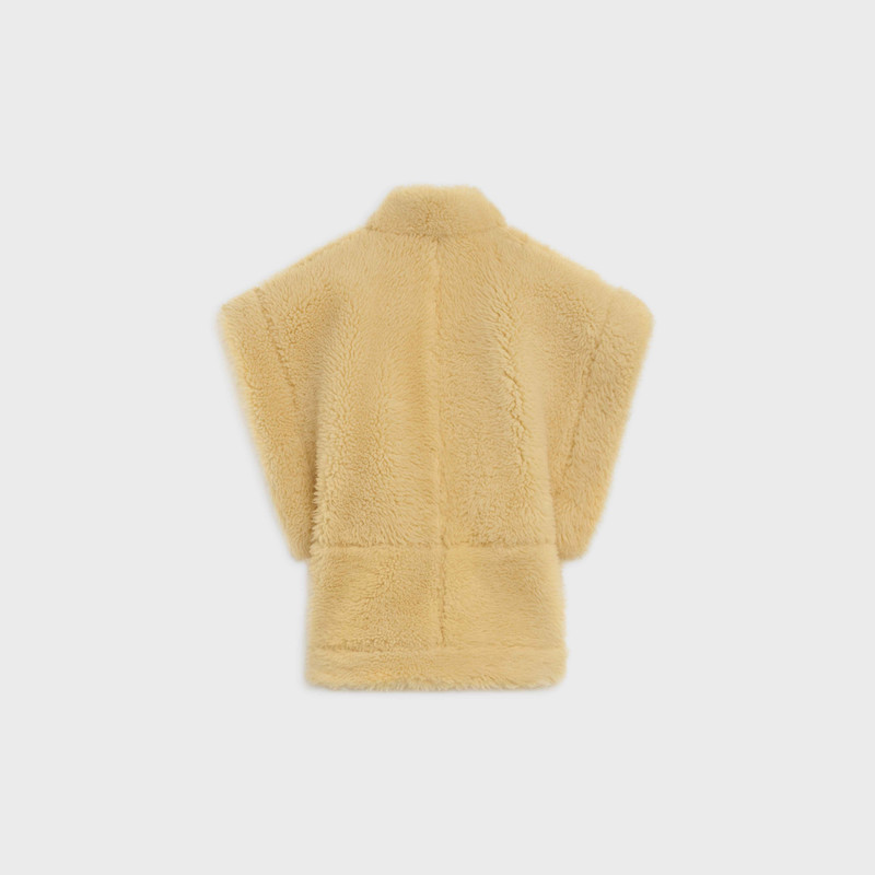 CELINE REVERSIBLE FOLK WAISTCOAT IN SHEARLING outlook