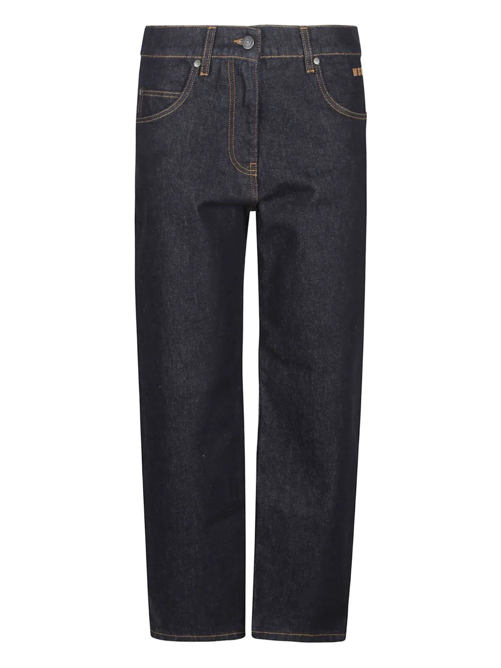 logo-plaque straight-leg jeans - 1