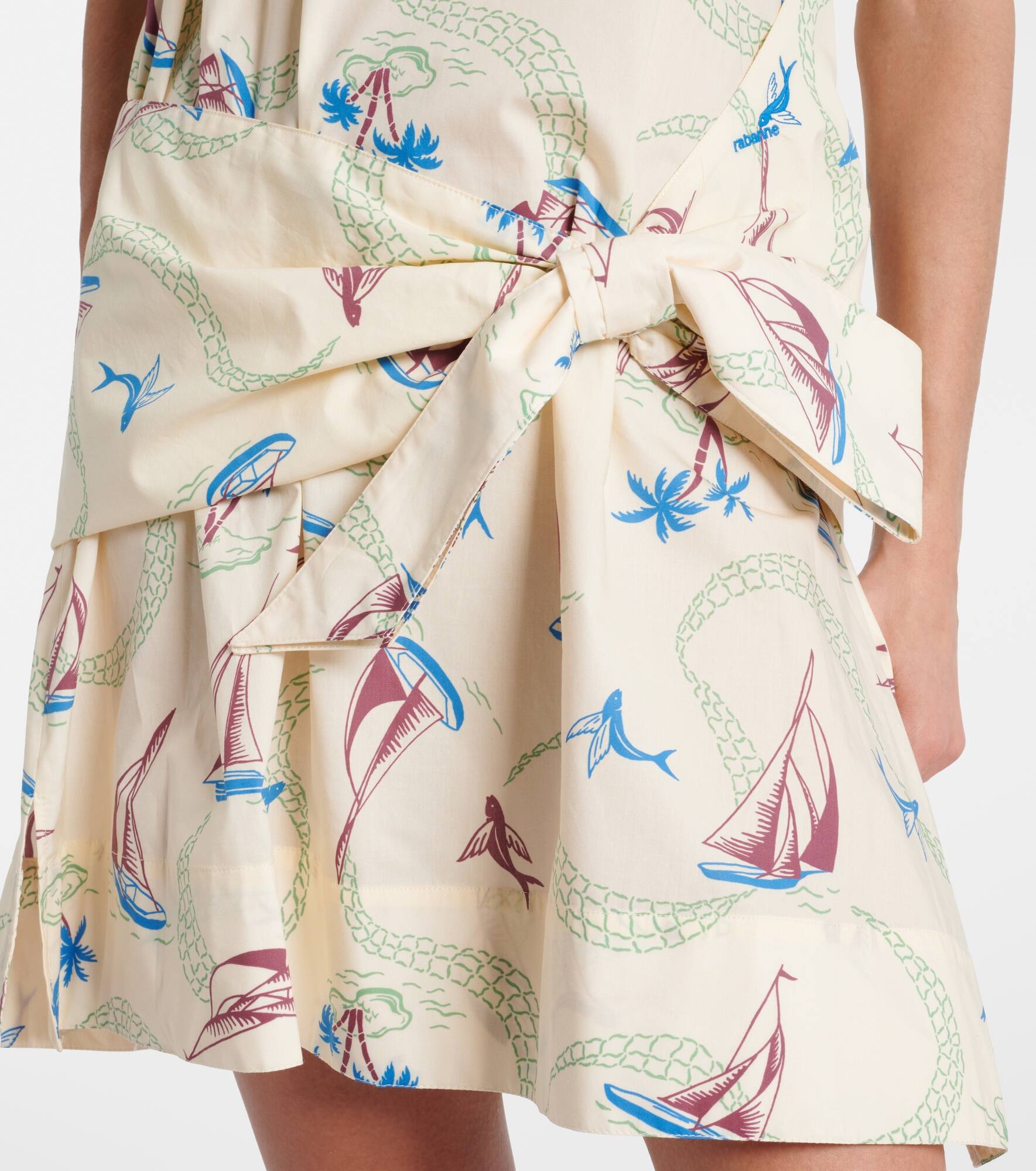Printed cotton minidress - 5