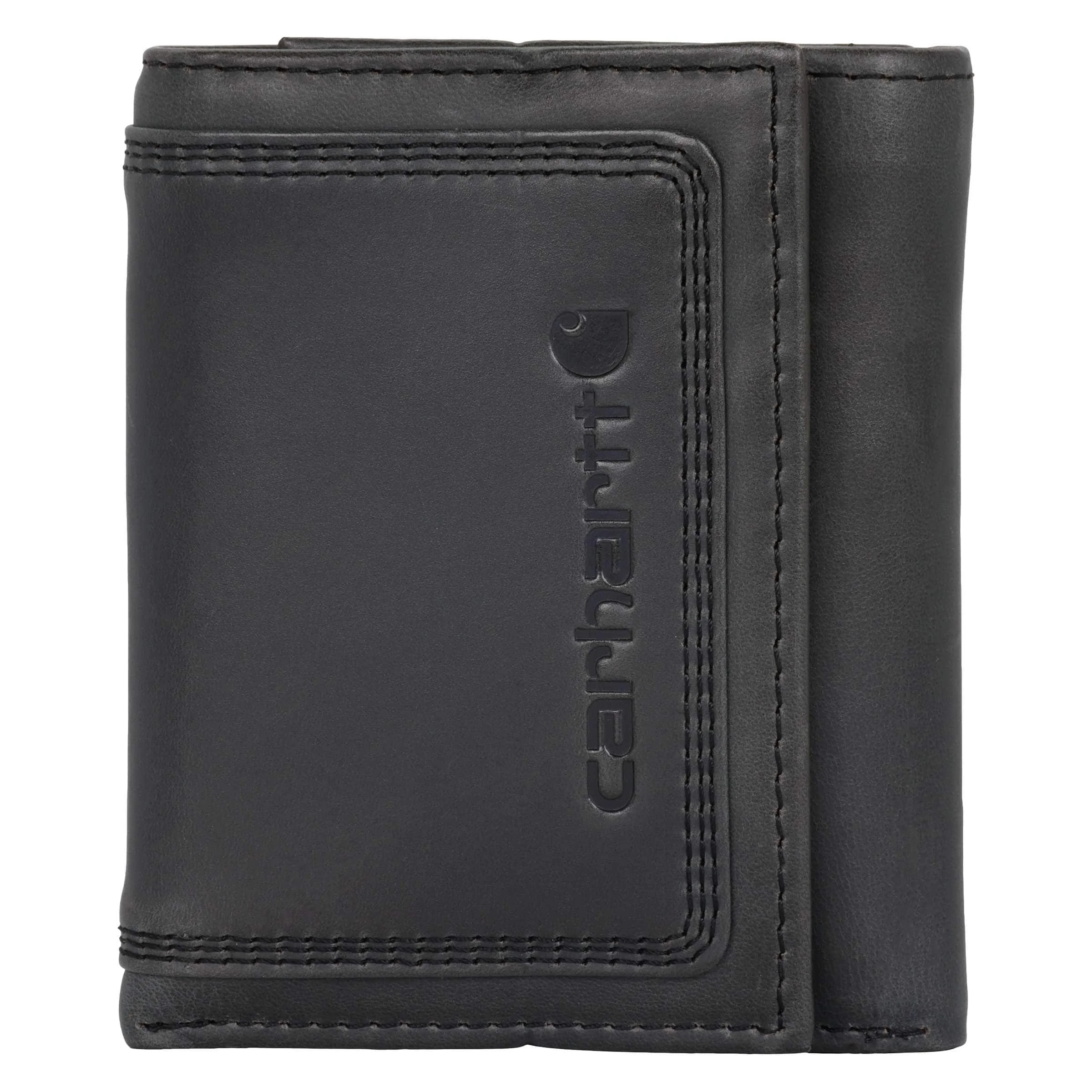 Leather Triple-Stitched Trifold Wallet - 1
