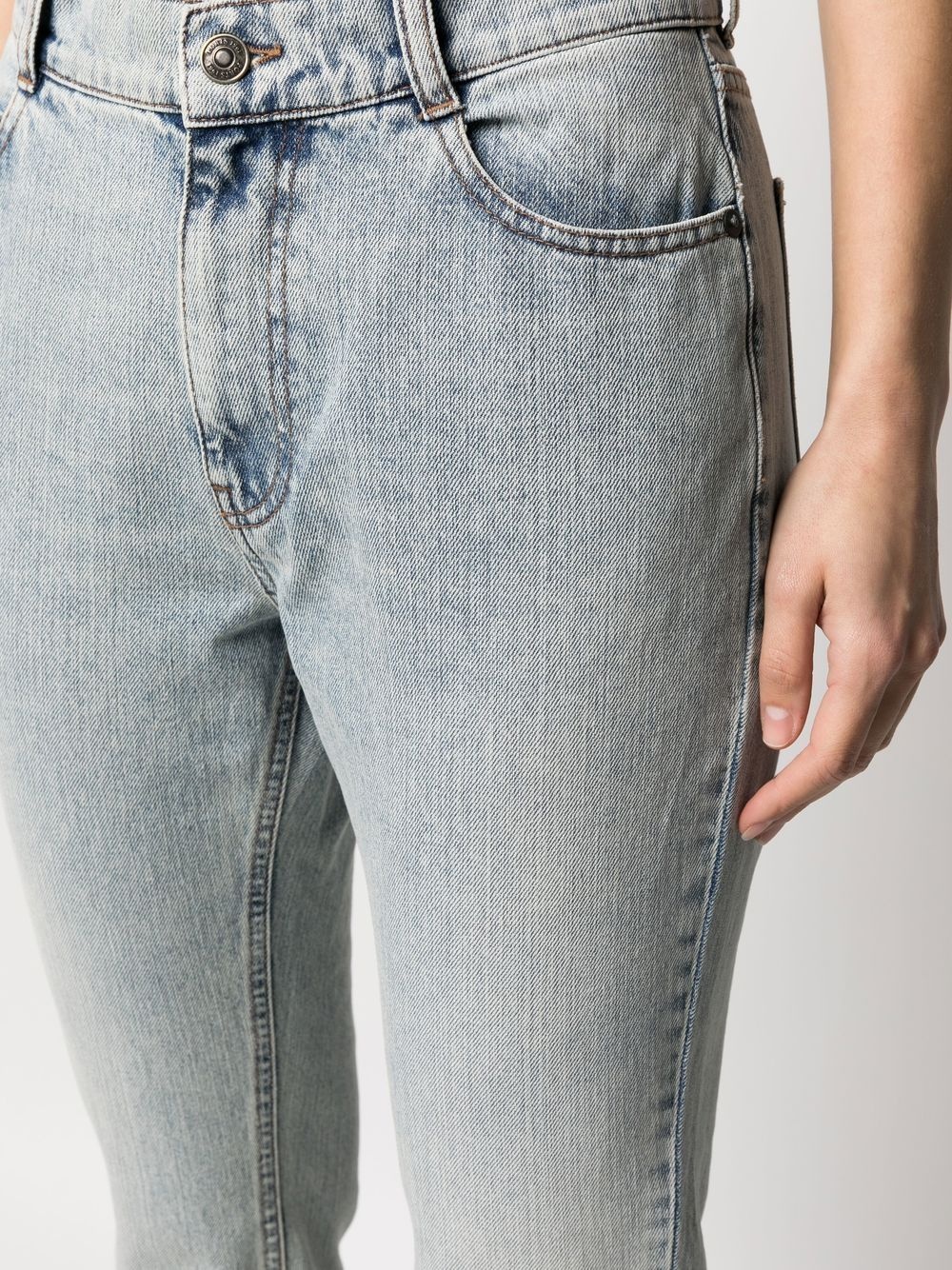 cropped slim-cut jeans - 5
