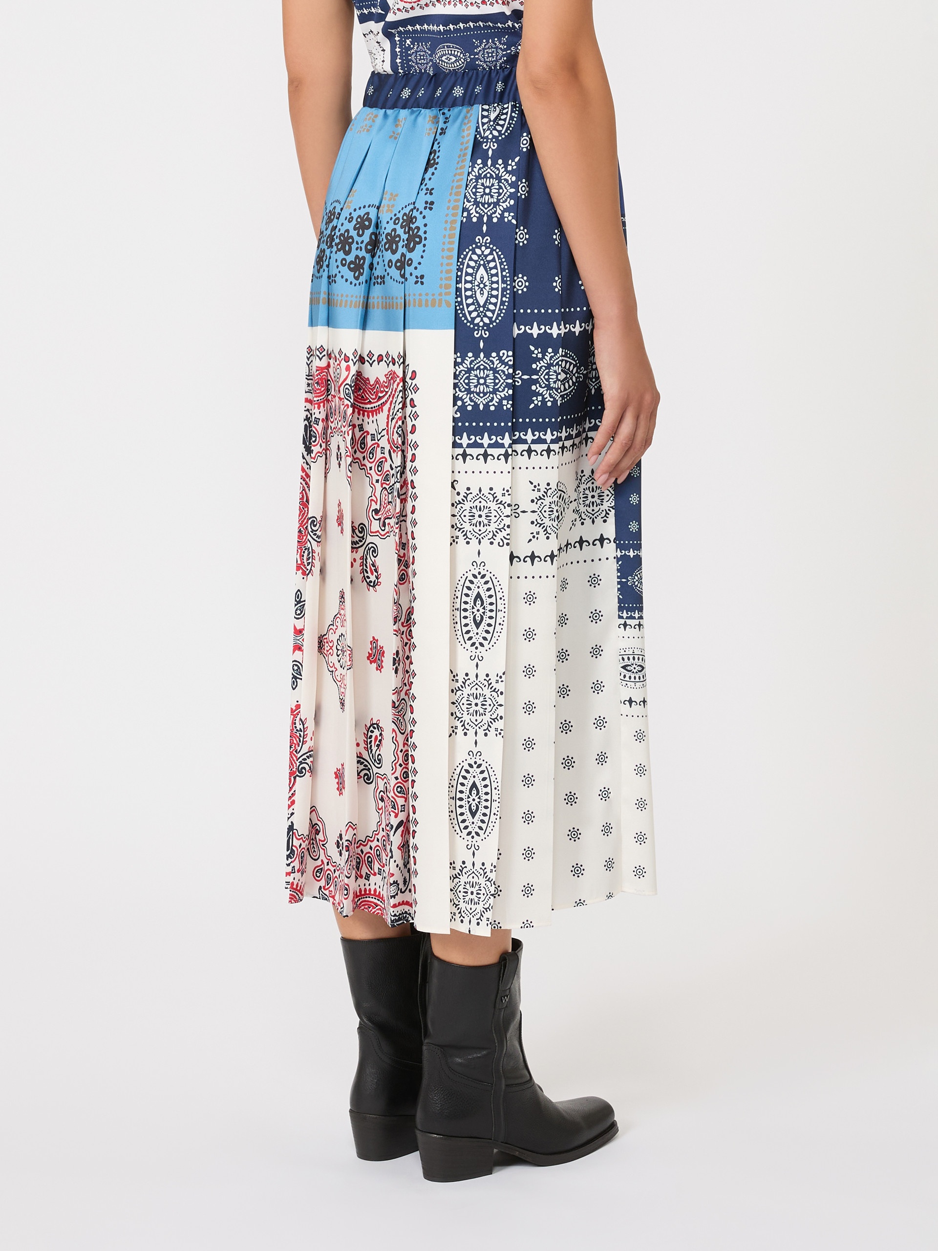 LUNA Printed twill skirt - 4