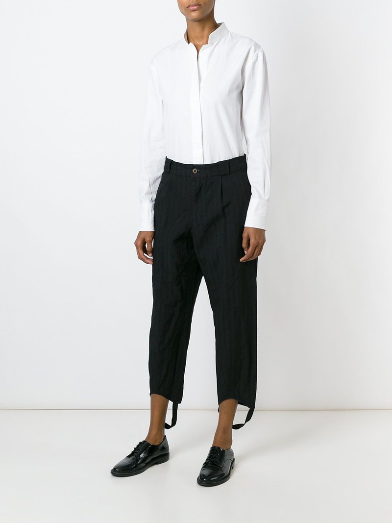 Comme des Garçons Comme des Garçons foot strap striped trousers outlook