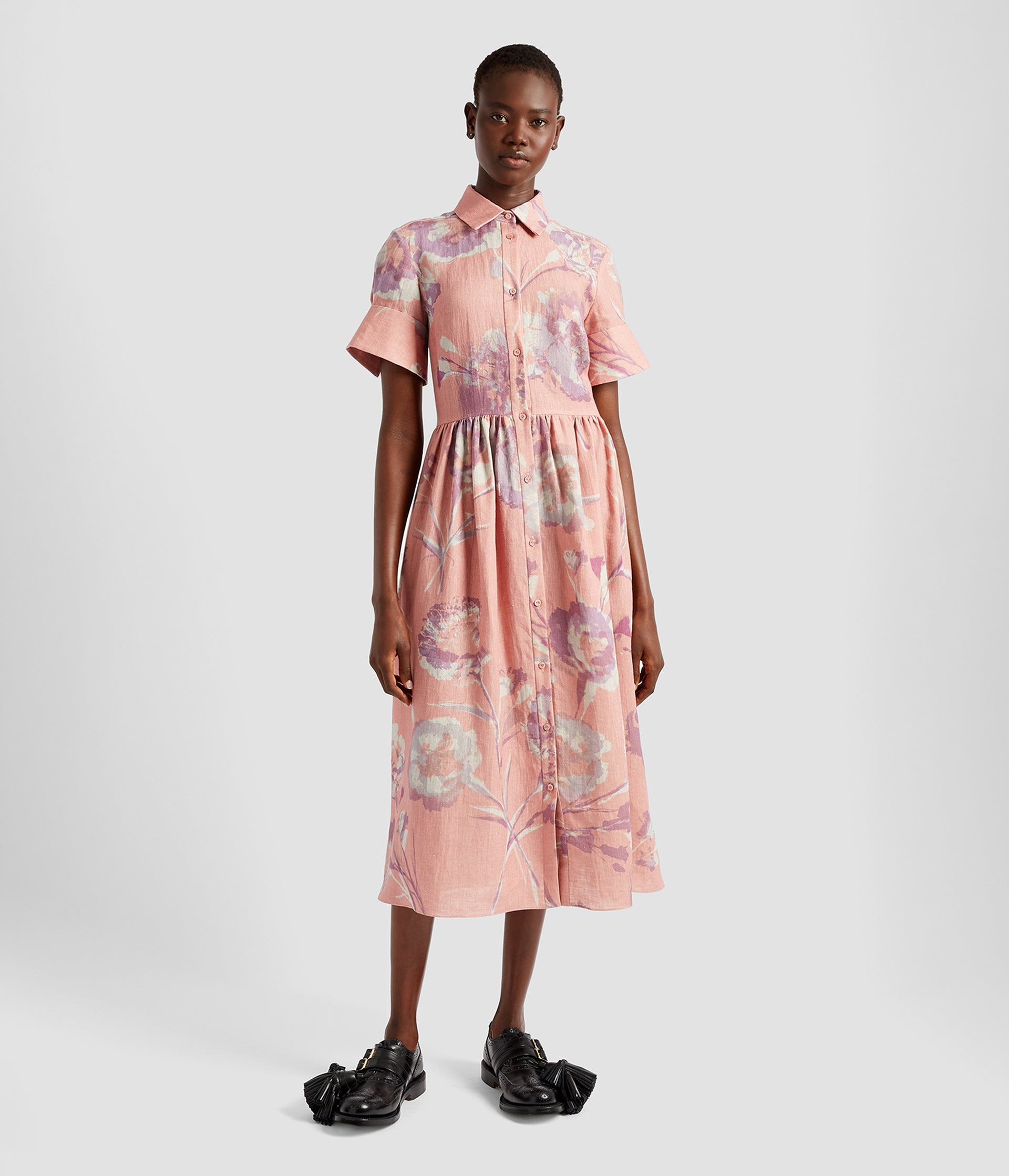 SHORT SLEEVE SHIRT DRESS - 4