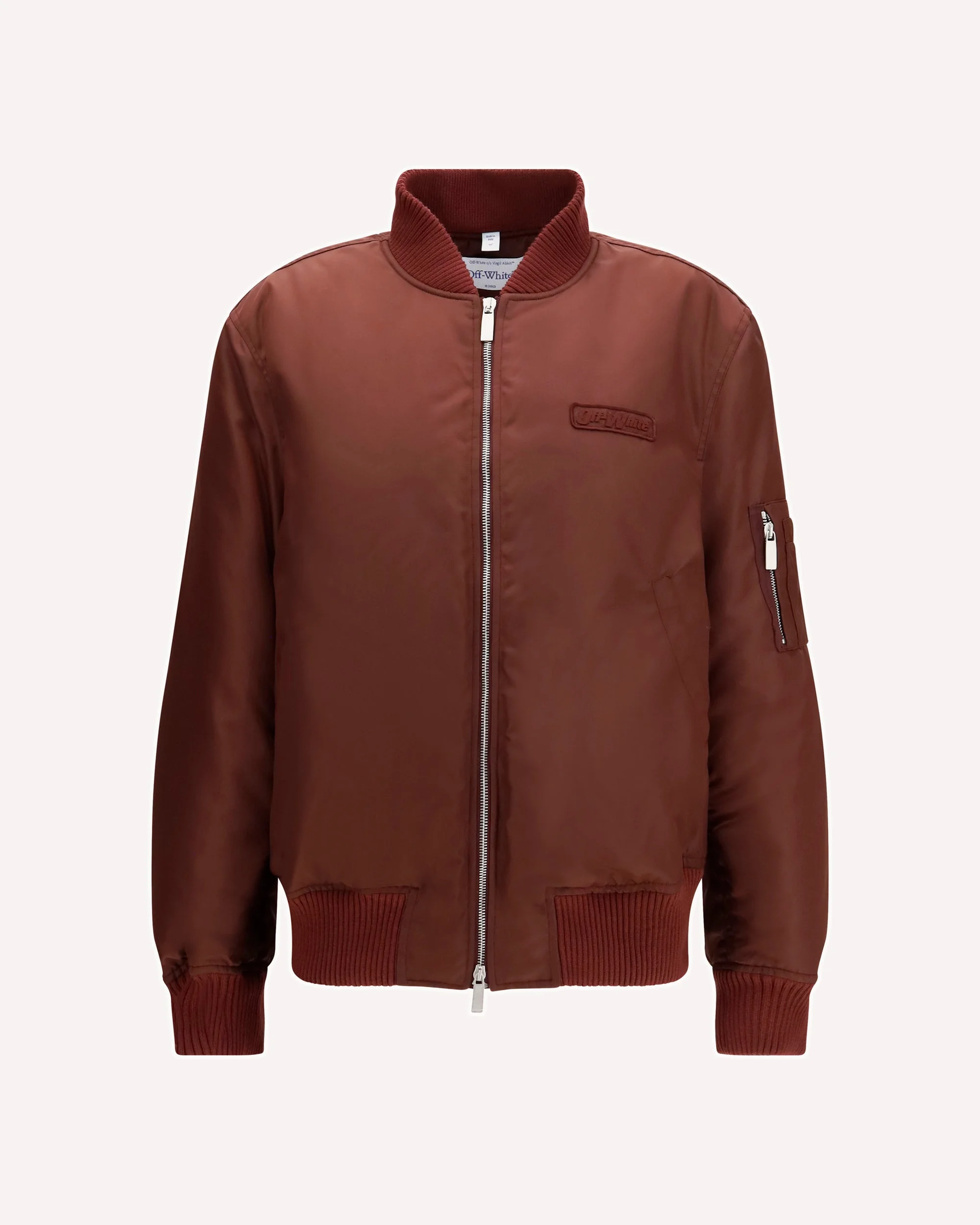 Embroidered logo nylon Bomber Jacket - 1