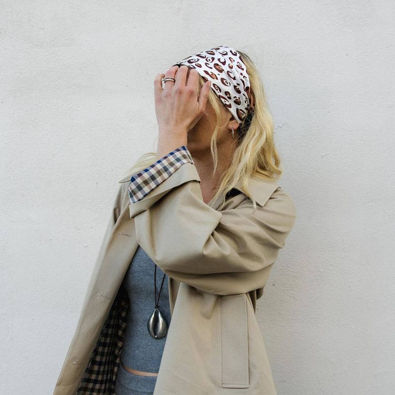 ANIMAL PRINT SCARF BROWN MULTI 6